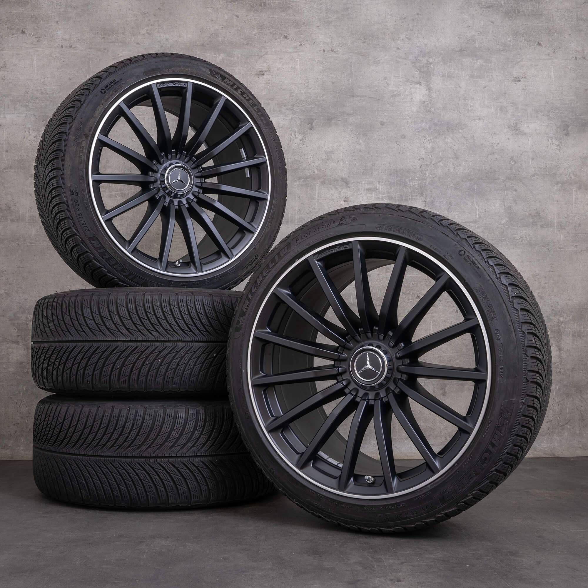 OEM AMG Mercedes Benz GT 43 53 63 & S 4Matic+ winter wheels 20 inch X290 4-door rims A2904010600 A2904010700 black matt glossy turned