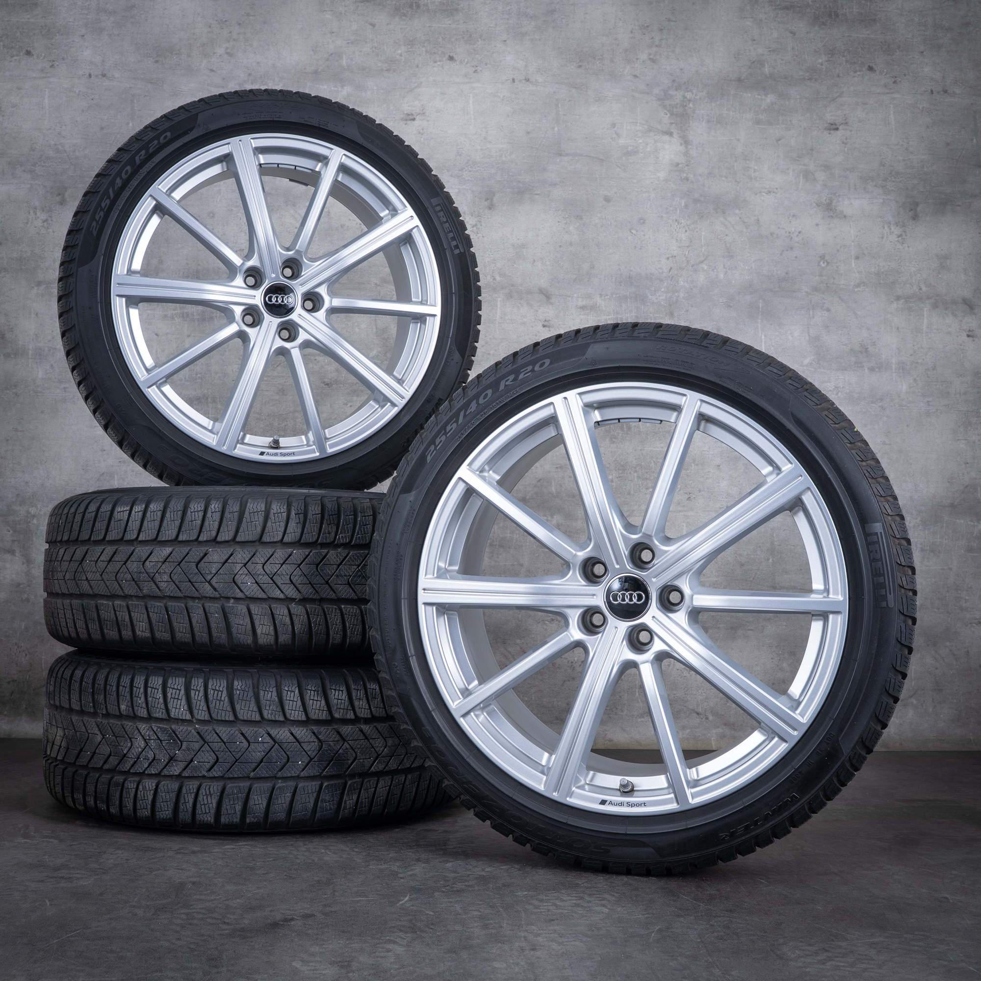 Alkuperäiset Audi RSQ3 talvirenkaat 20 tuuman F3 vanteet 83A601025S hopea kiiltävä