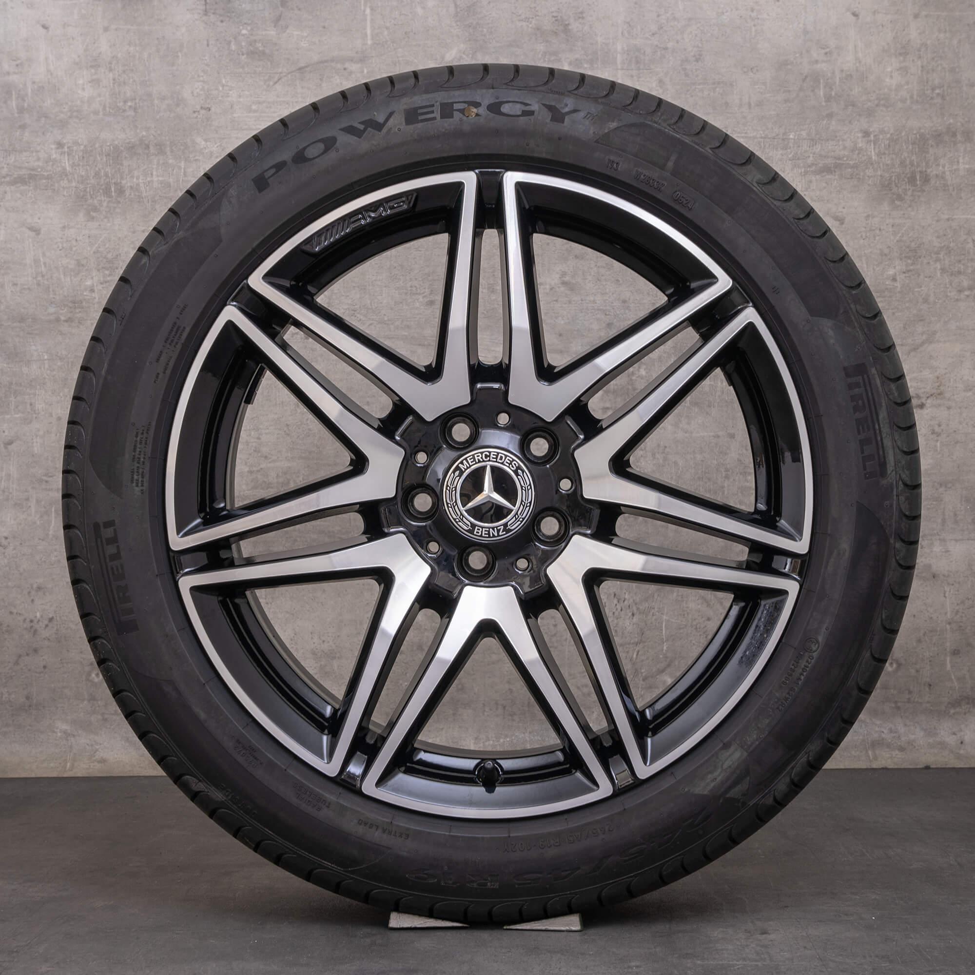 Oem Mercedes Benz Classe V AMG jantes 19 pouces W447 Vito pneus été A4474015100 noir poli
