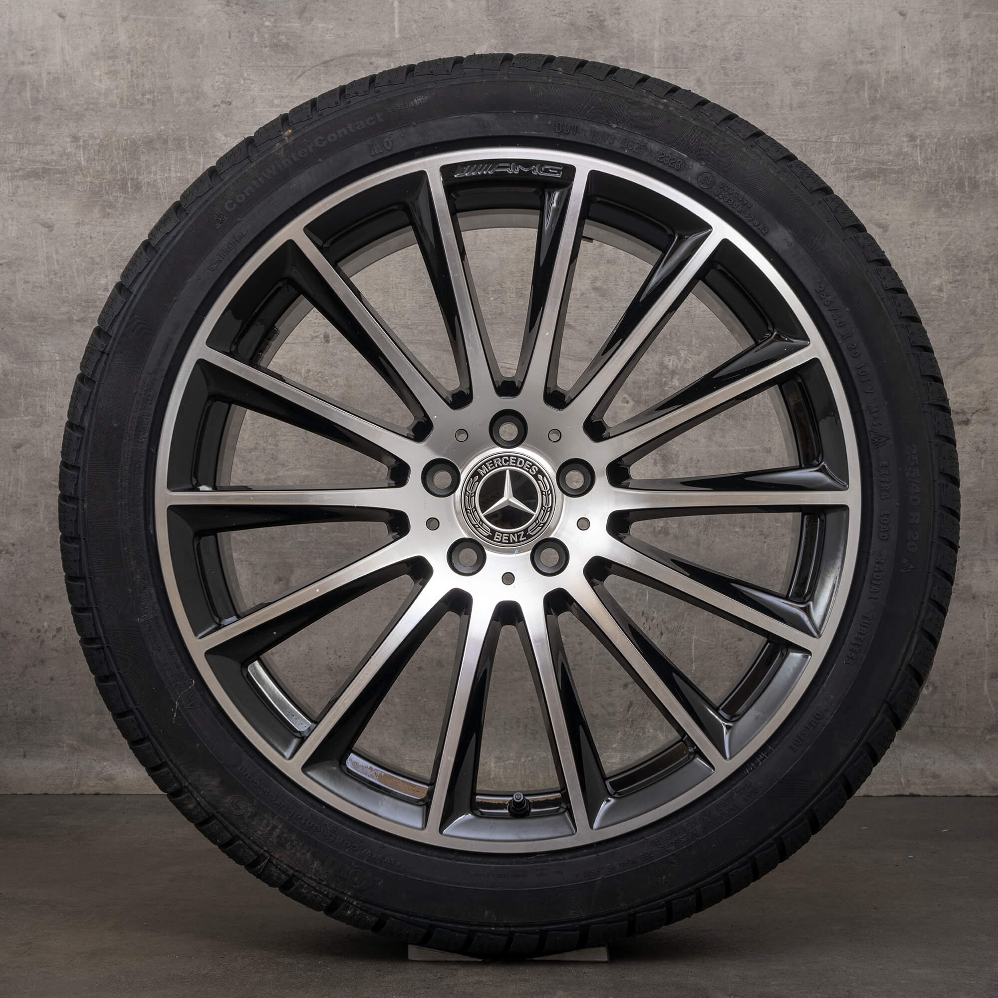 Alkuperäiset Mercedes Benz S-Class AMG talvirenkaat 20 tuuman W223 V223 vanteet A2234011500 musta kiiltävä käännetty UUTUUS