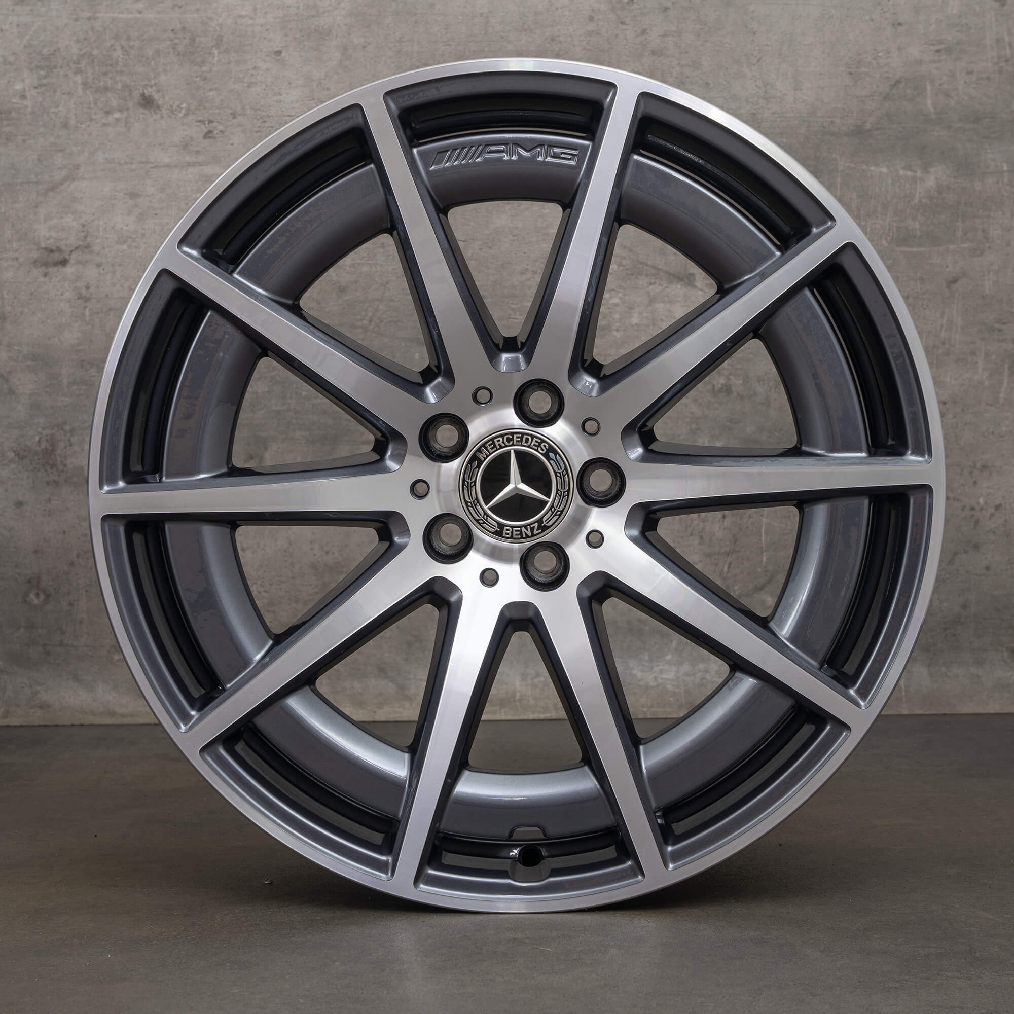 Alkuperäiset Mercedes Benz S-sarjan S 63 E AMG vanteet 20 tuuman W223 Performance A2234011900 A2234012000 himalajanharmaa kiillotettu käännetty