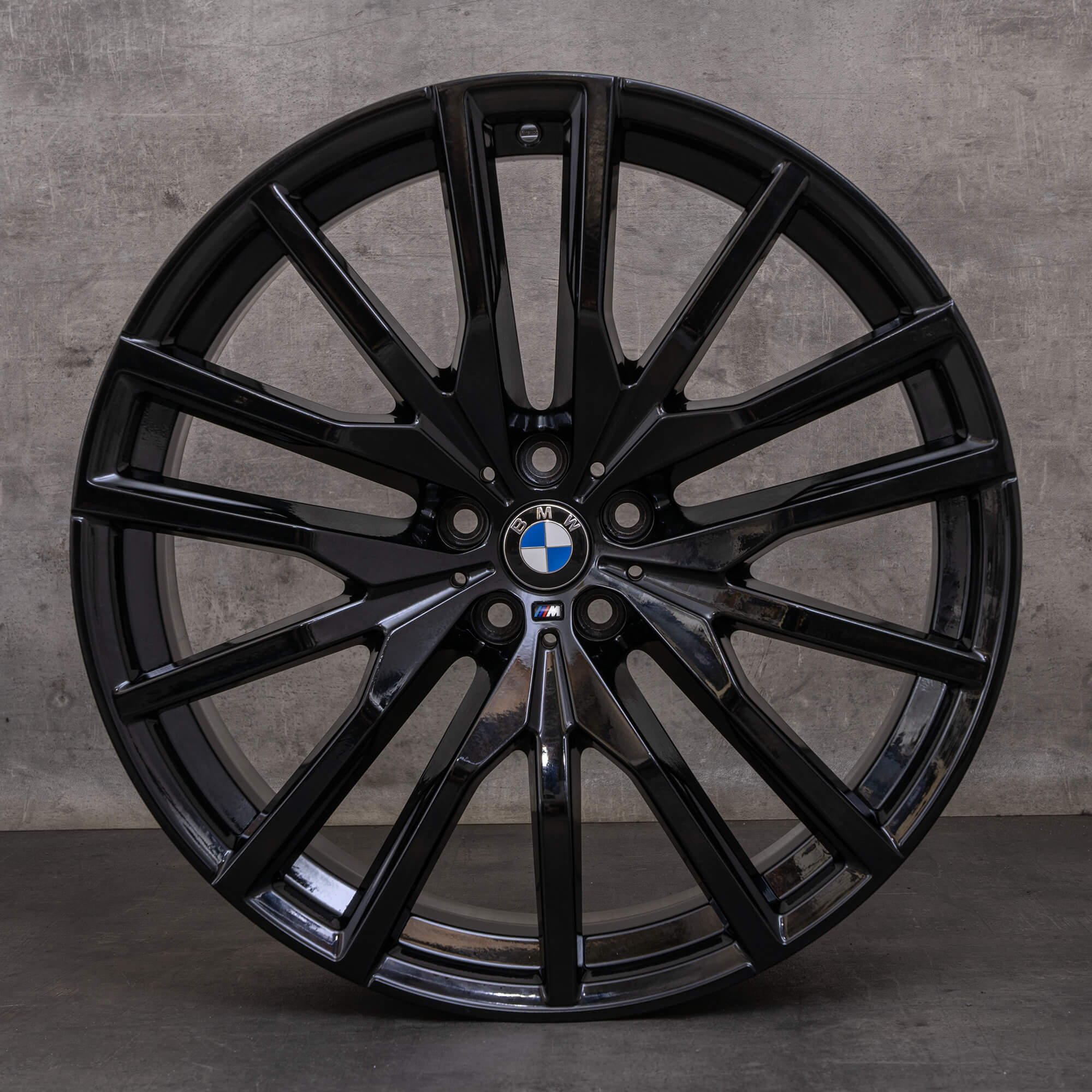 Original BMW X5 X6 22 Zoll G05 G06 Felgen 8090013 8090014 Styling 742 M jet black glanzgedreht NEU