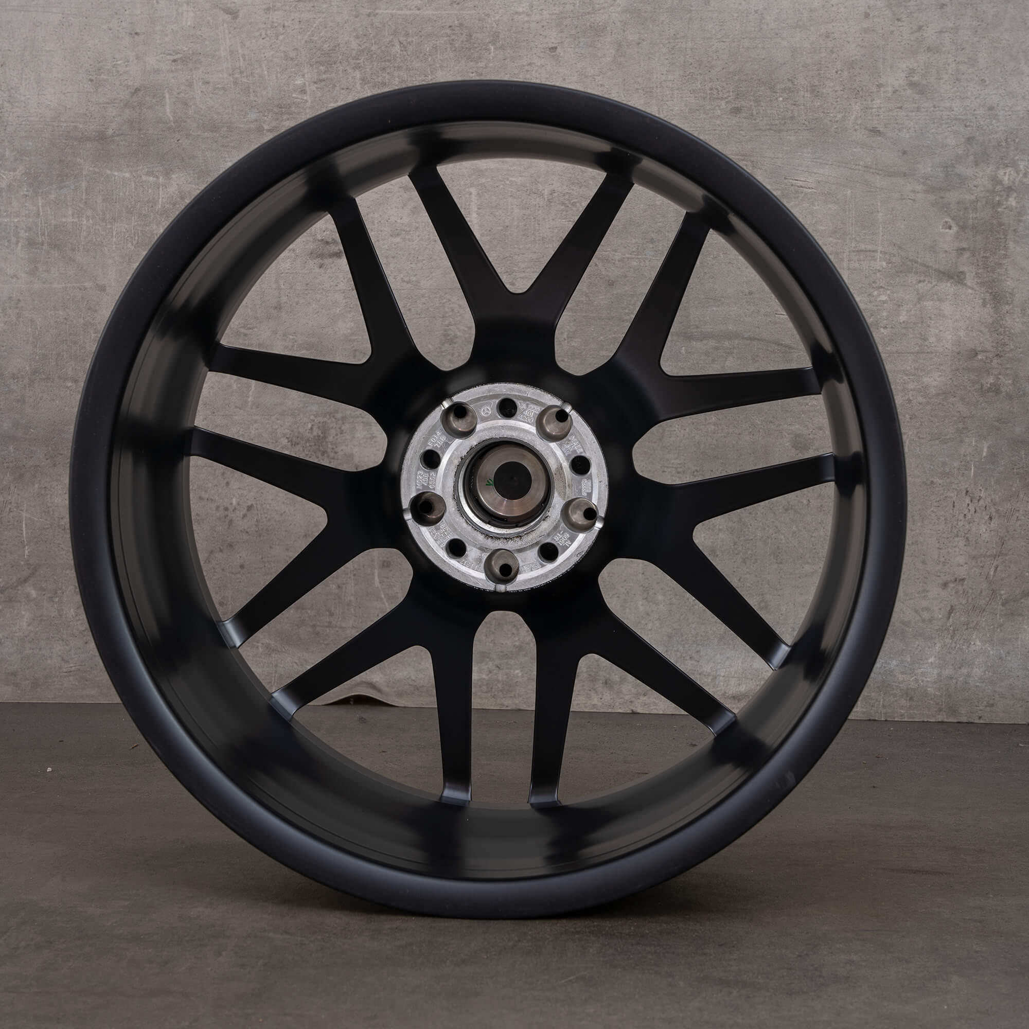 Original Mercedes Benz S-klass 63 65 AMG Fälg 20 tum W222 A2224014200 svart högglans svarvad