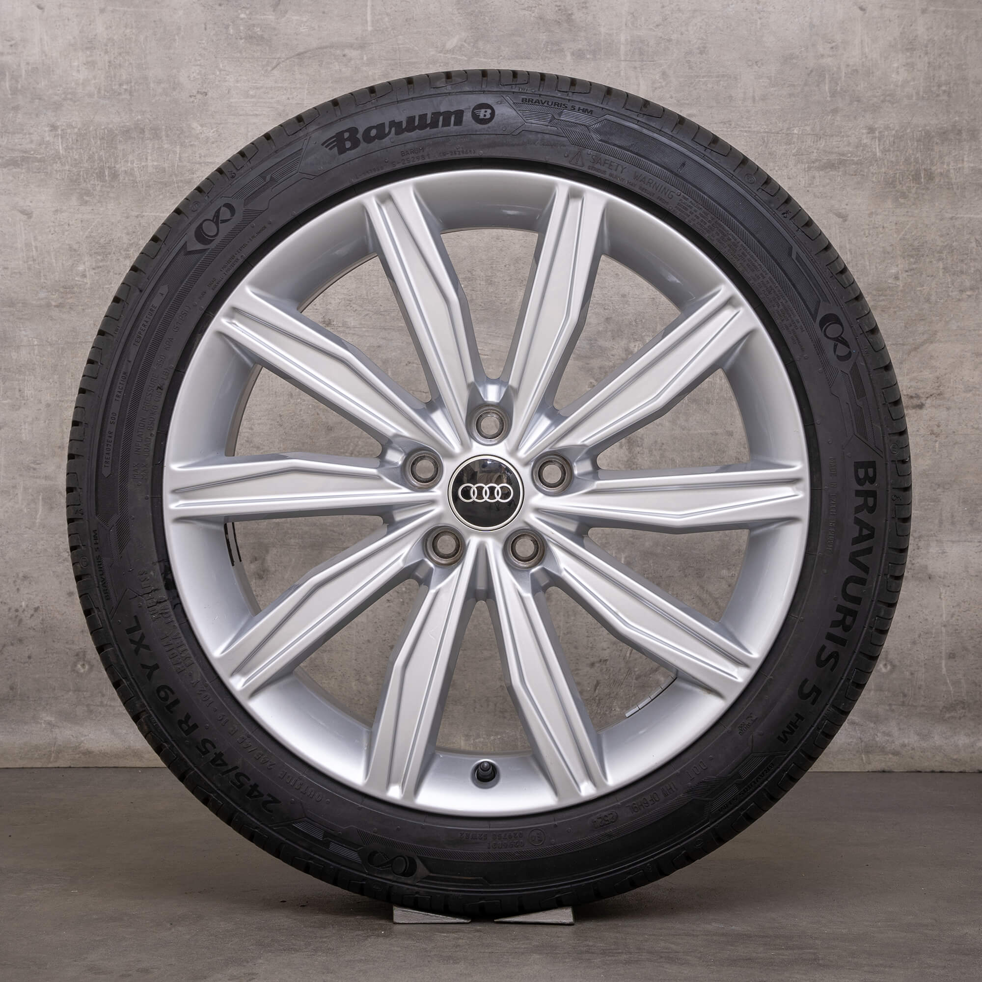 Original Audi A6 S6 Jantes 19 pouces 4K C8 Roues d'été 4K0601025G Dynamik silver