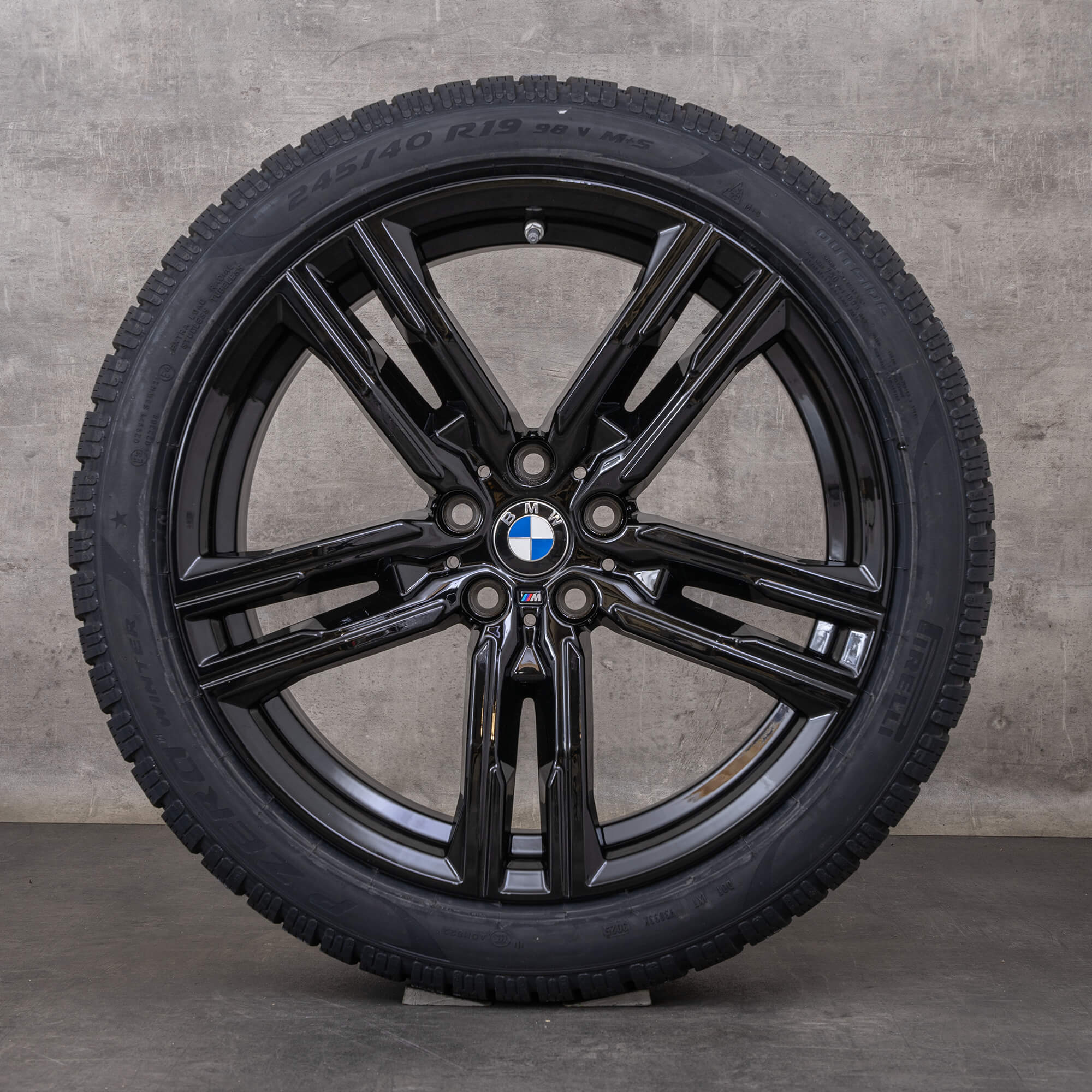 Alkuperäiset BMW 8-sarjan talvirenkaat 19 tuuman G14 G15 G16 vanteet styling 727 M 8090019 8090020 musta kiiltävä valkoinen