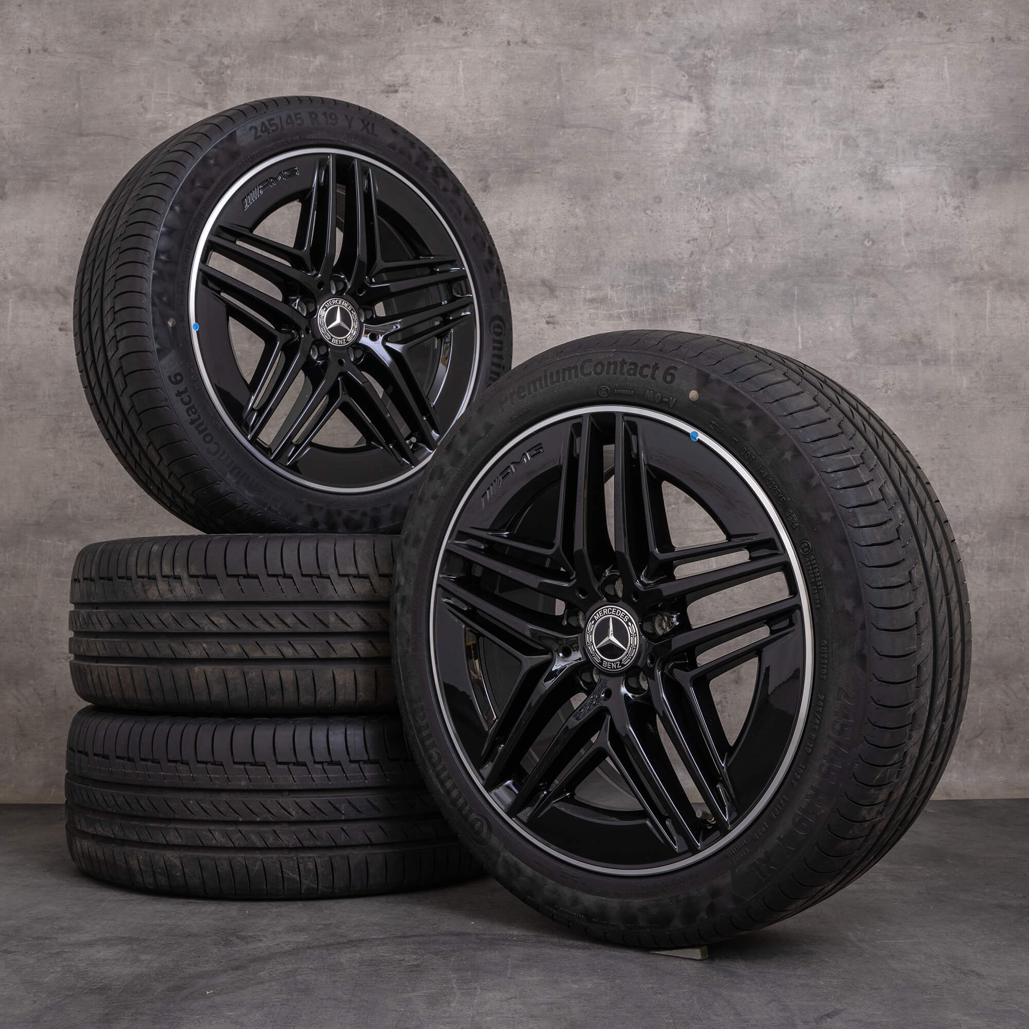Autentico Mercedes Benz Classe V AMG cerchi 19 pollici W447 Vito Viano pneumatici estivi A4474018000 nero lucido