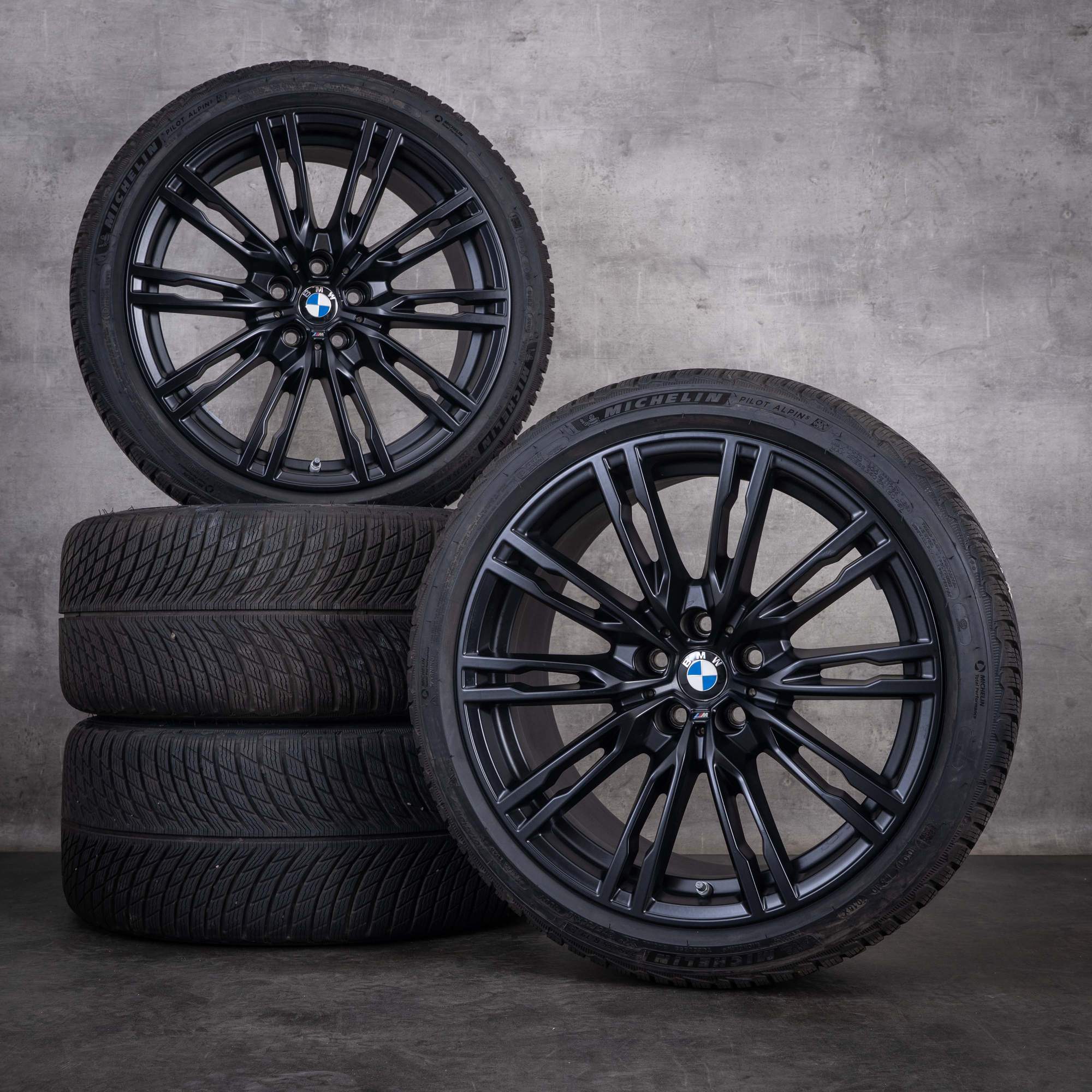 Roues hiver d'origine BMW M2 M3 M4 19 pouces G87 G80 G82 G83 style 829 M références 8093844 8093845 noir mat « jet black »