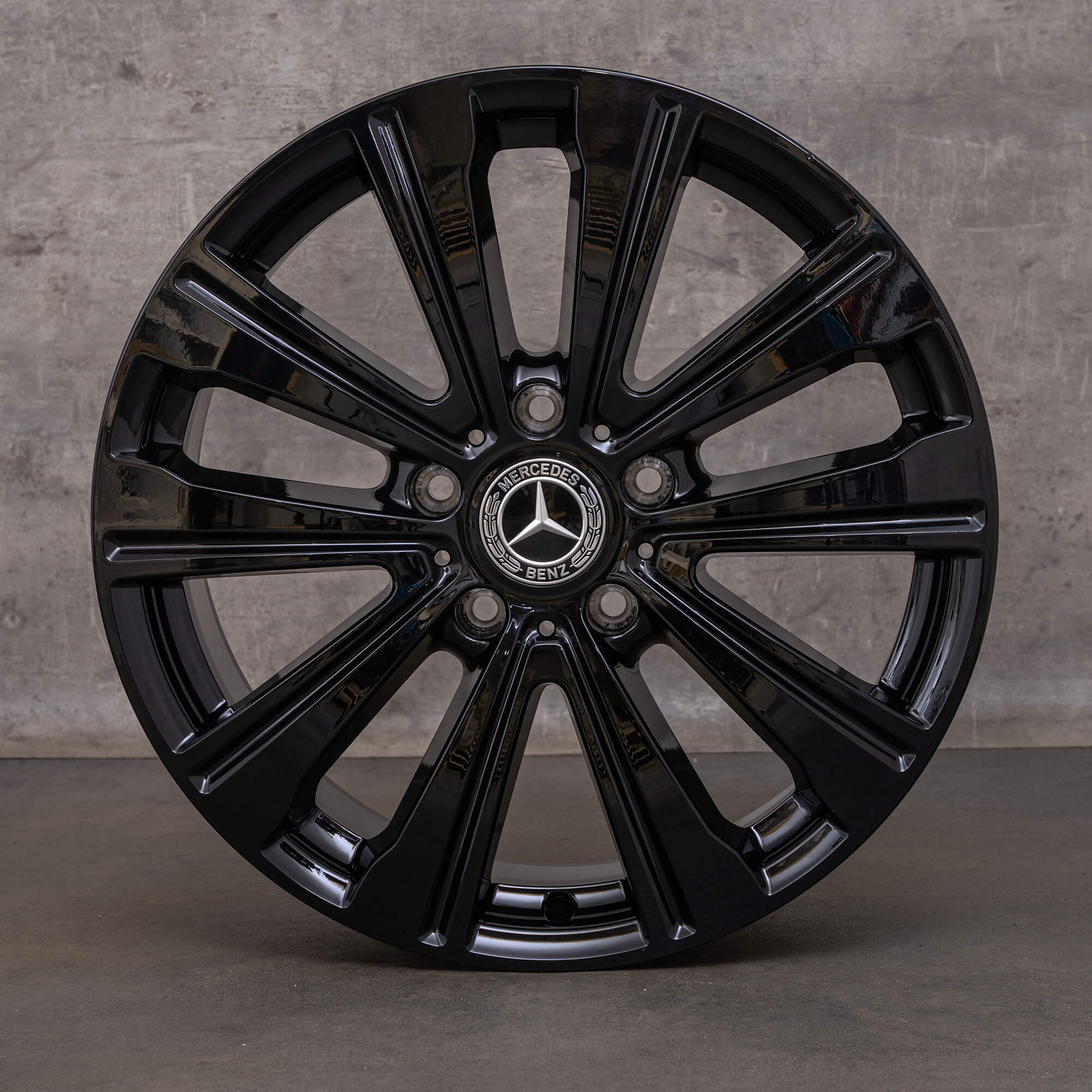 Originale Mercedes Benz G-Klasse fælge 19 tommer W463A G500 A4634011100 sort højglans NYT