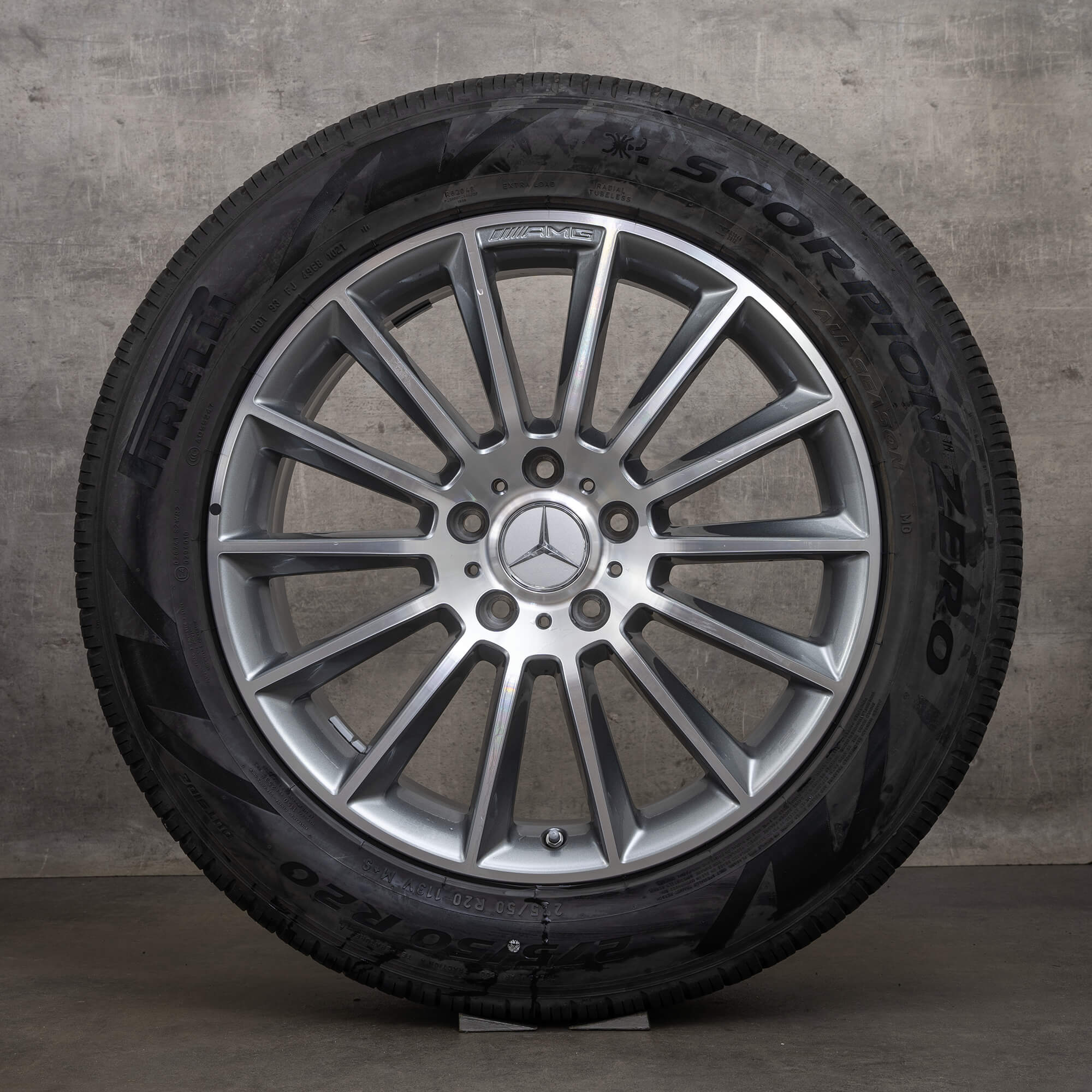 Originele AMG Mercedes Benz G Klasse velgen 20 inch W463 G350d G400d G500 zomerbanden A4634011700 Himalaya grijs hoogglans