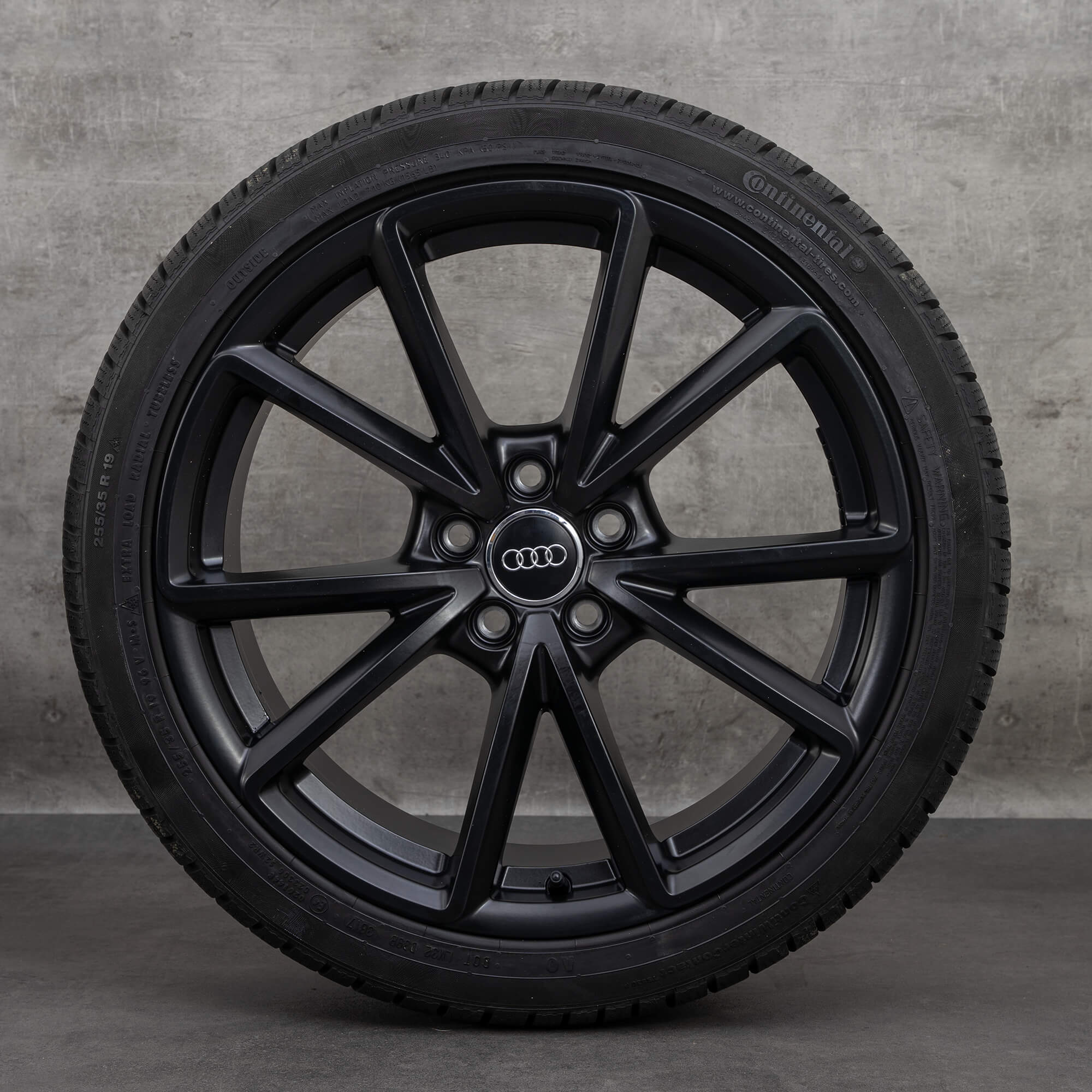 OEM Audi A4 S4 winter wheels 19 inch B8 8K rims 8K0601025CT black matt