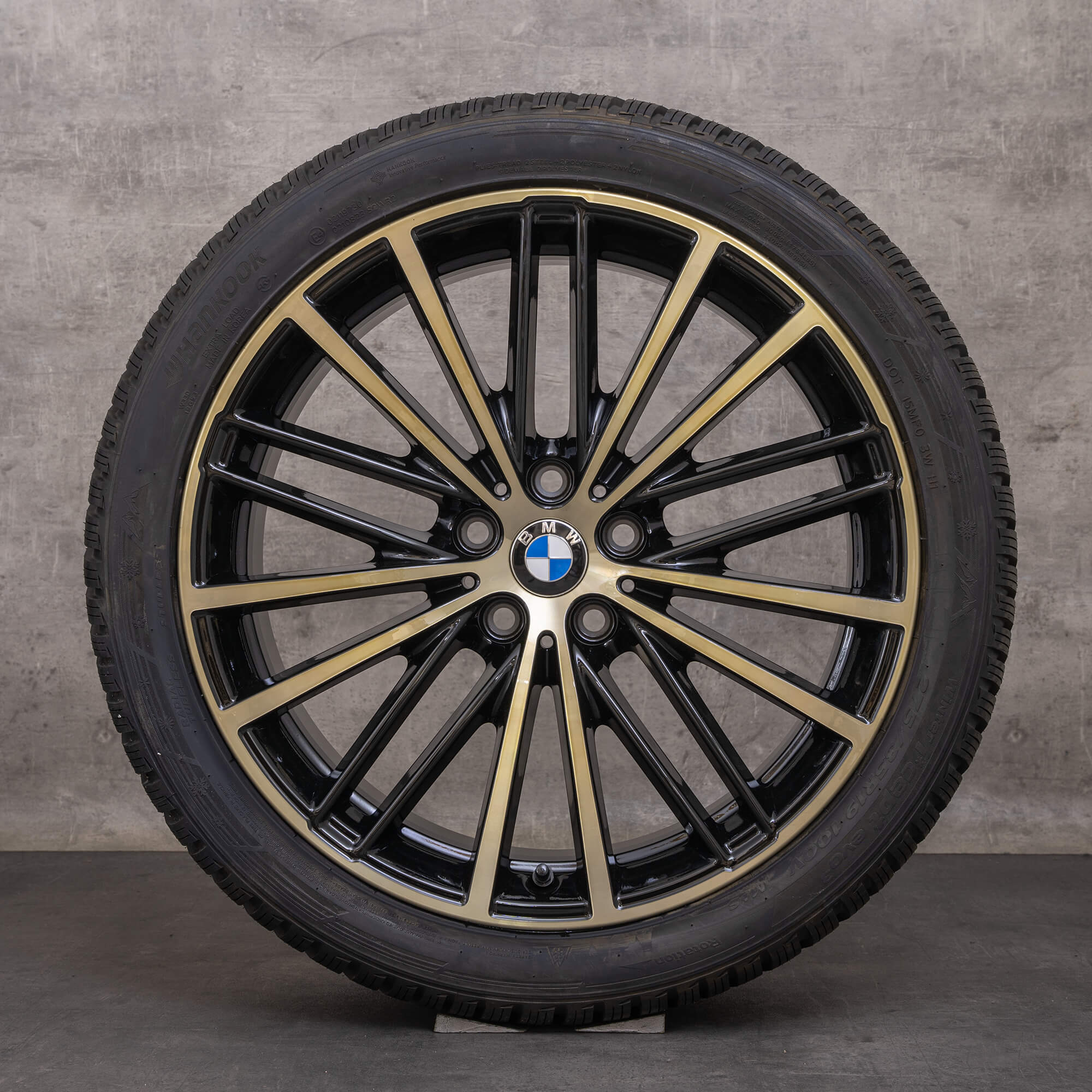 Original BMW 5er Winterräder 19 Zoll G30 G31 Felgen Styling 635 6894839 6894840 schwarz gold NEU