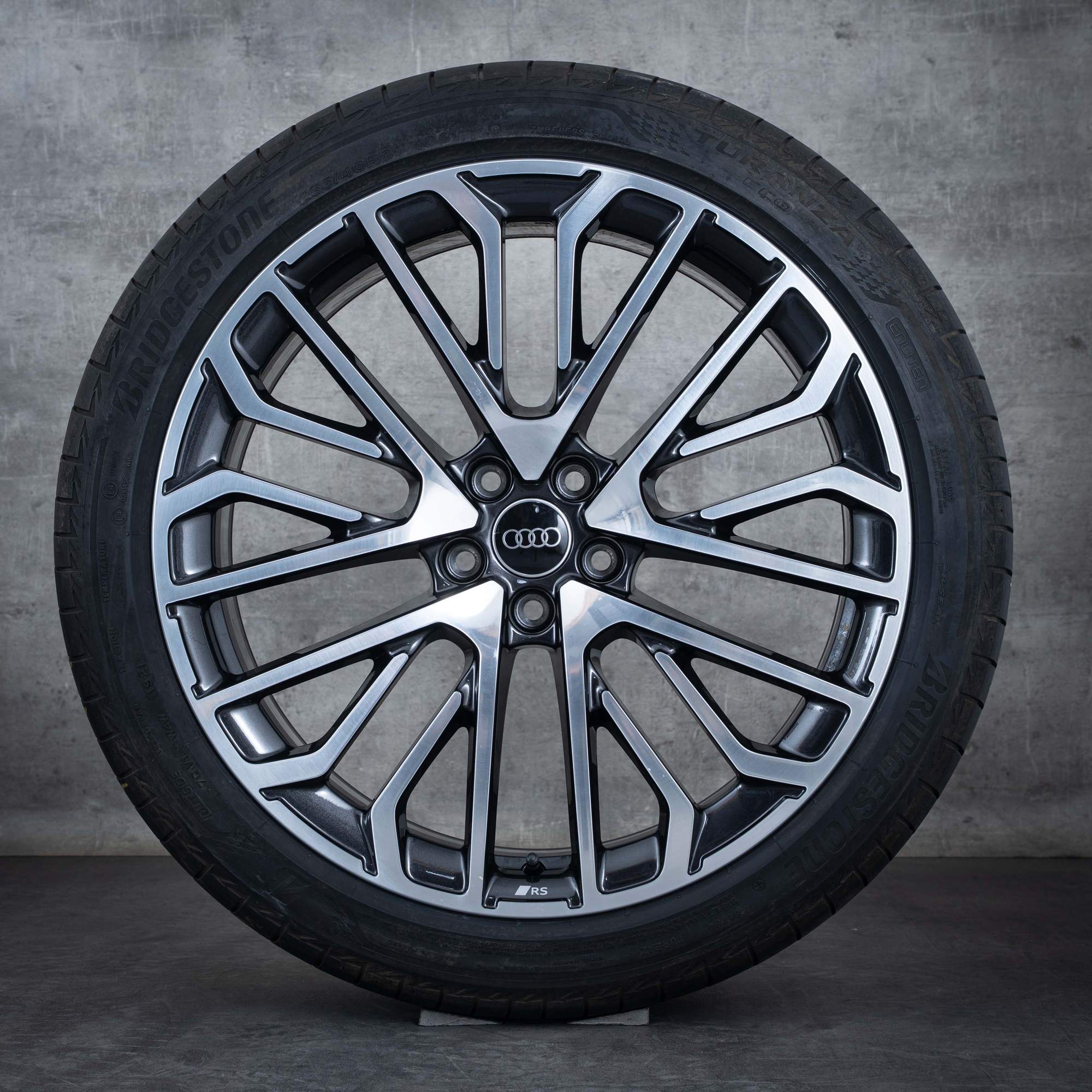 Oryginał Audi Q5 SQ5 felgi 21 cali FY GU Sportback koła letnie 8MA601025L granit Polerowane