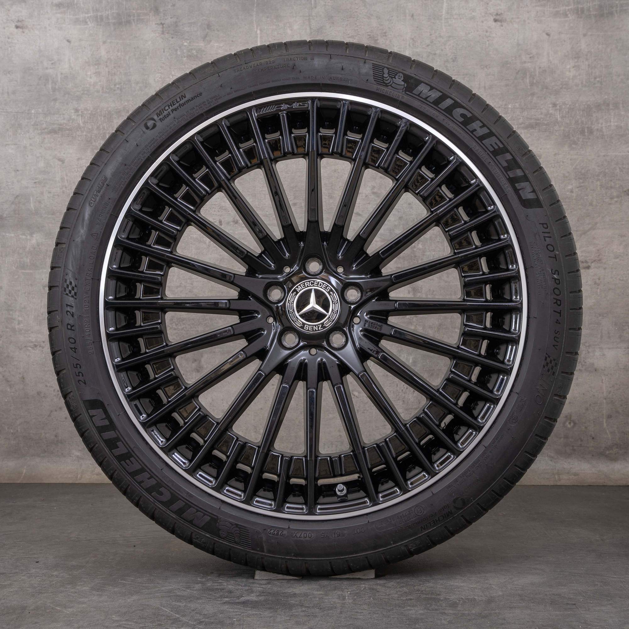Alkuperäiset Mercedes Benz EQC AMG vanteet 21 tuuman N293 kesäpyörät A2934011000 A2934011100 musta kiillotettu