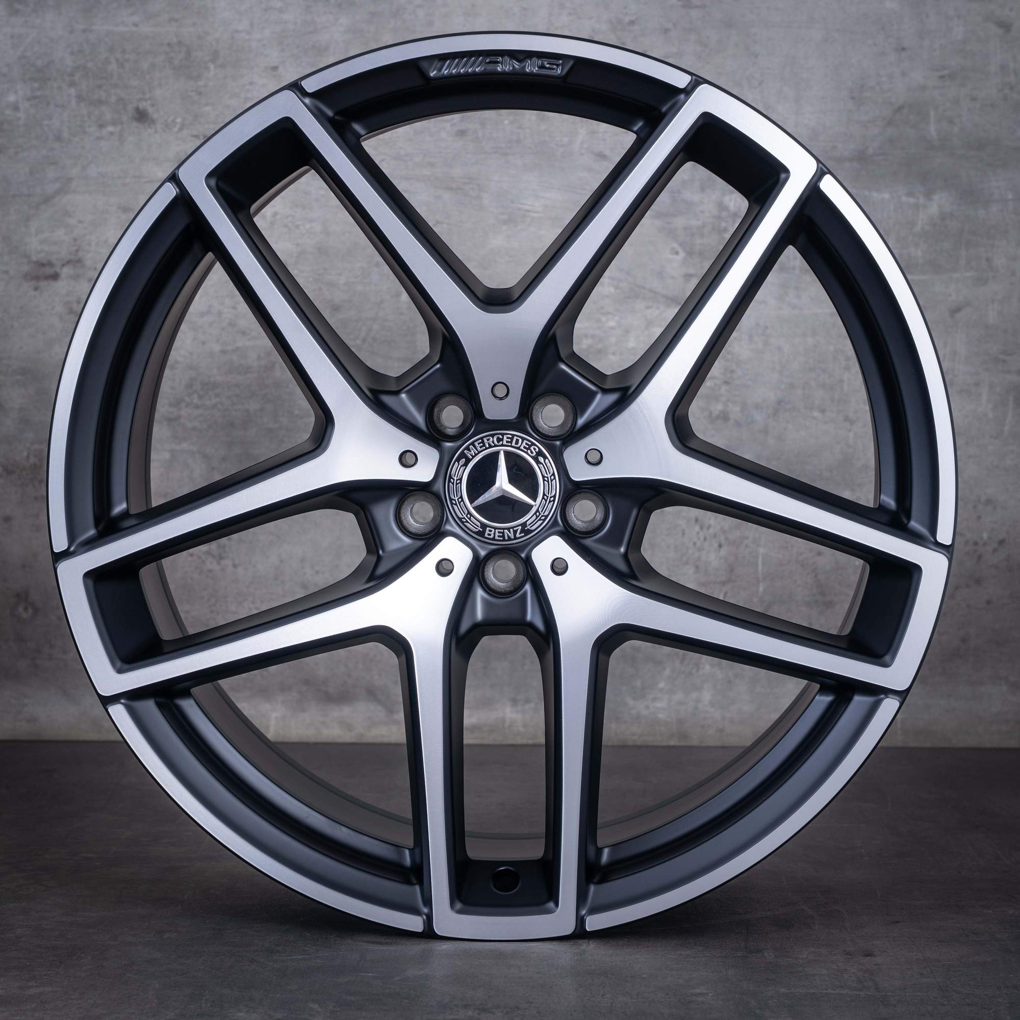 Original Mercedes Benz GLE & 43 AMG Felgen 21 Zoll C292 A2924011600 A2924011700 schwarz matt front glanzgedreht NEU