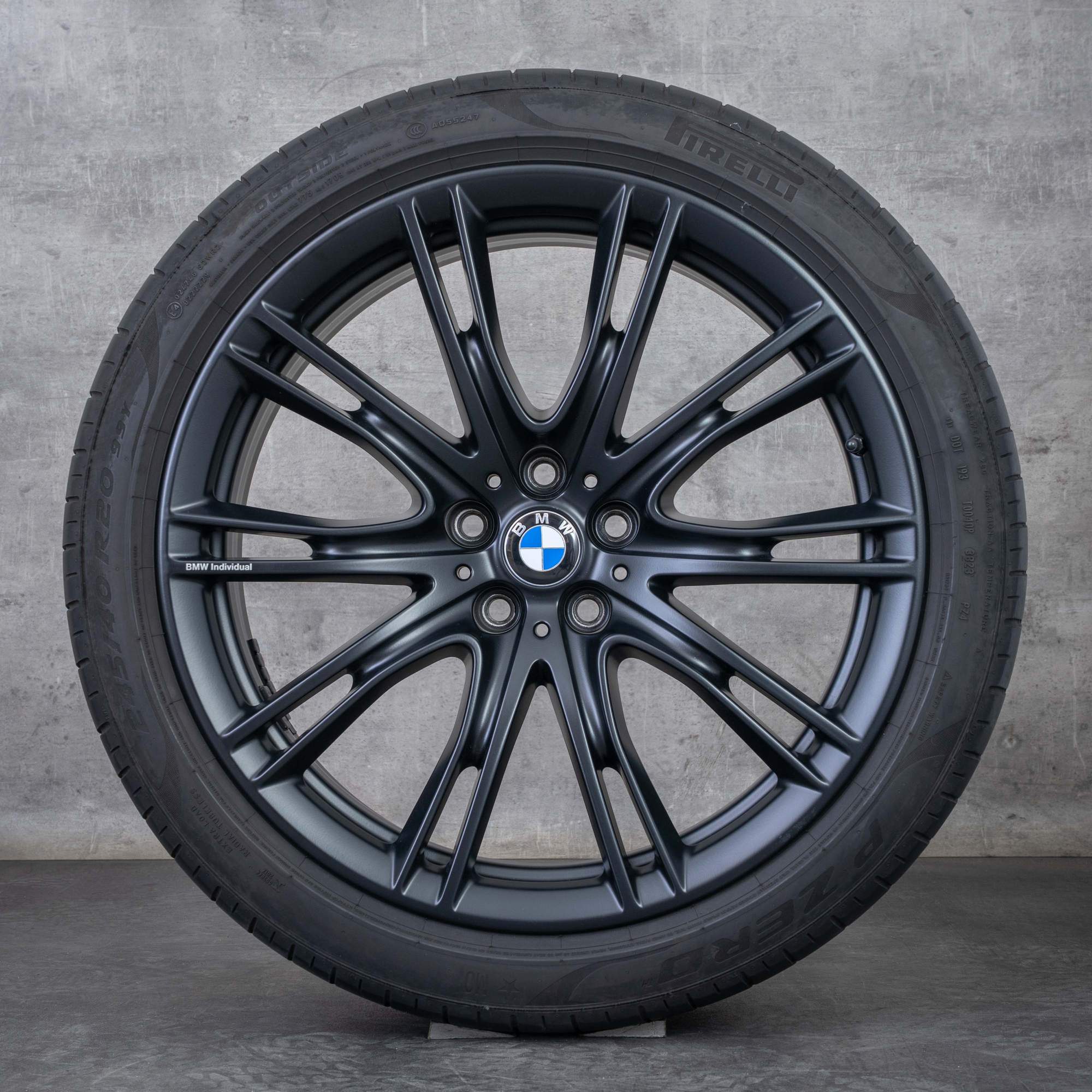 Oryginalne felgi BMW serii 6 7 20 cali G32 GT G11 G12 koła letnie stylizacja 649 7850583 7850584 czarny mat