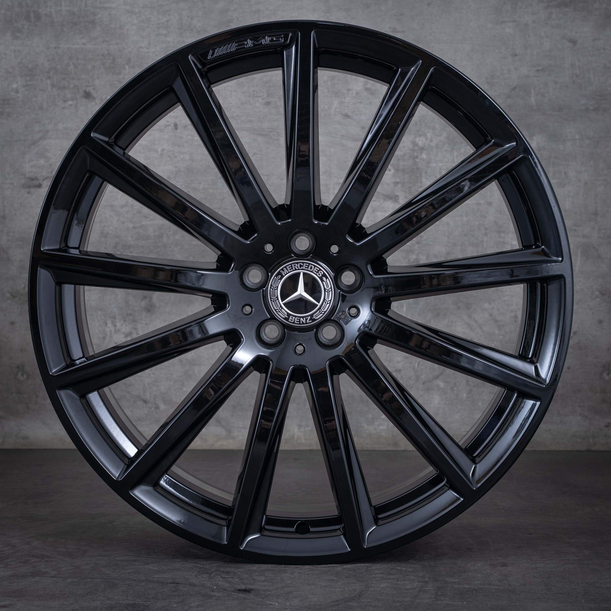 Oryginał Mercedes Benz GLS AMG Felgi 22 cale X167 A1674017500 A1674017600 czarny błyszczący