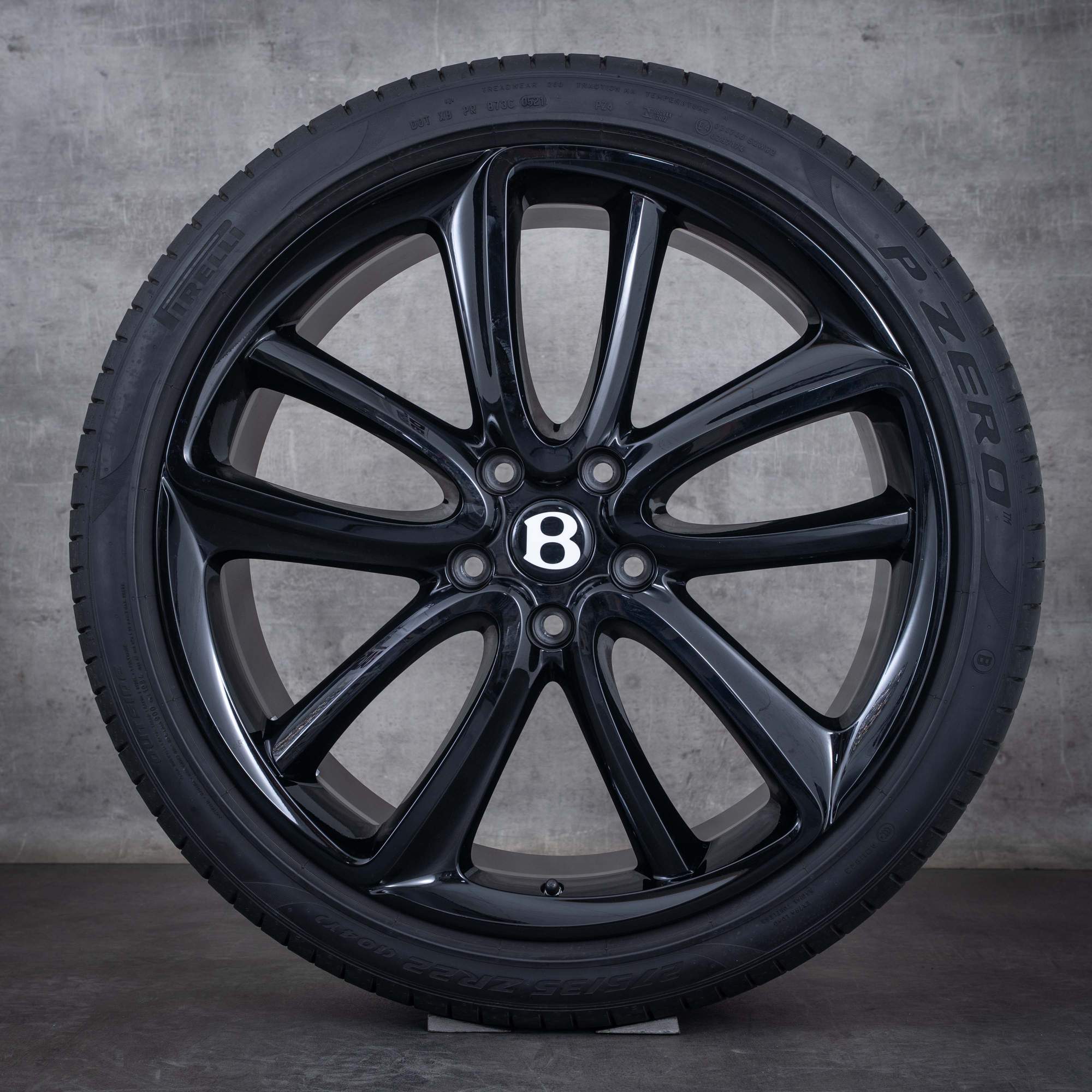 Alkuperäiset Bentley GT GTC Flying Spur 3S vanteet 22 tuuman kesäpyörät 3SA601025BD 3SA601025BF musta kiiltäväpintainen