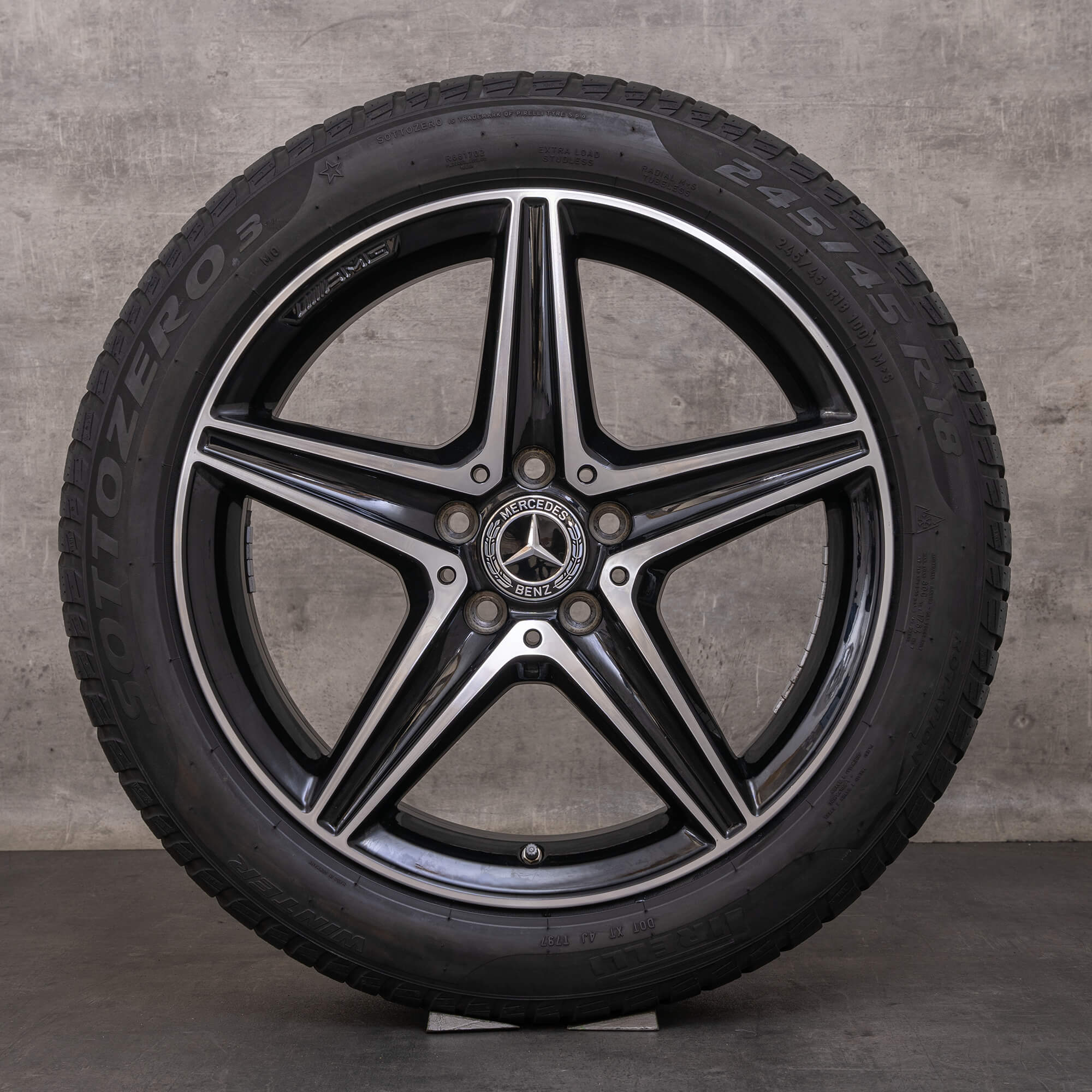 Oryginał Mercedes Benz Klasa E AMG koła zimowe 18 cali W213 S213 A238 C238 E300 Felgi A2134011800 A2134011900 czarne polerowane