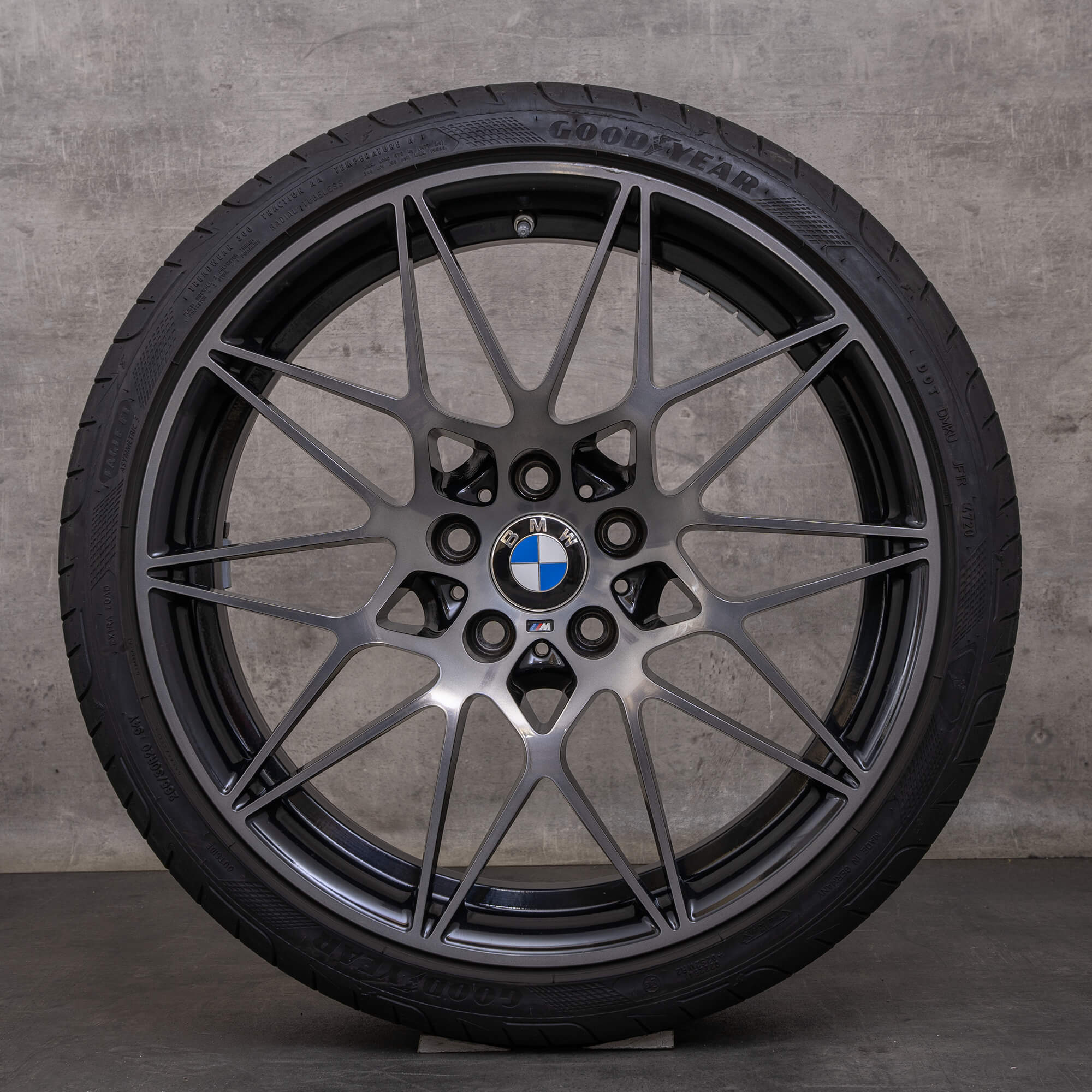 Jantes originais BMW M3 M4 de 20 polegadas F80 F82 F83 jantes verão styling 666 M 2287500 2287501 preto brilhante torneado