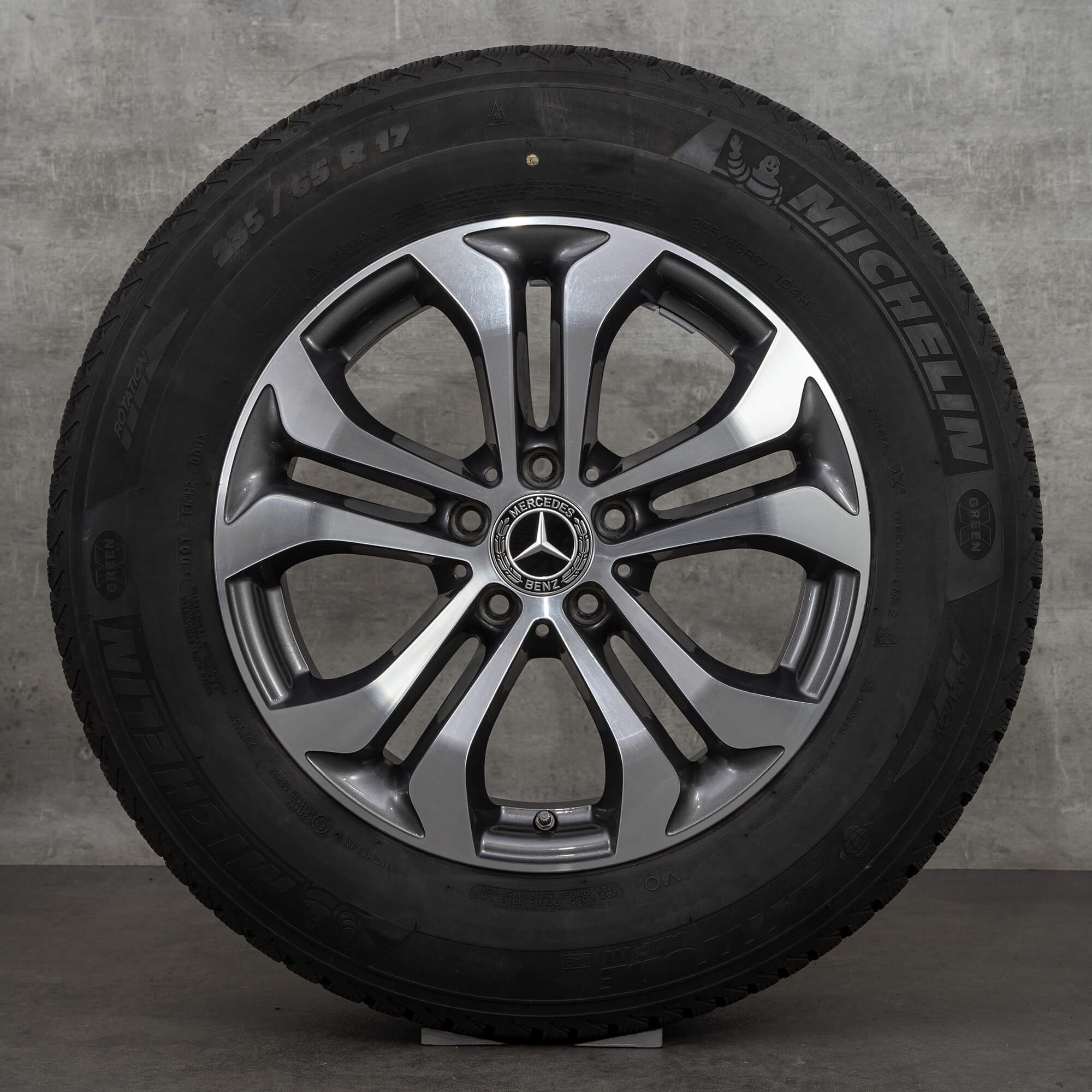 Mercedes Benz 17 palcové ráfky GLC X253 C253 kompletní zimní kola A2534010600