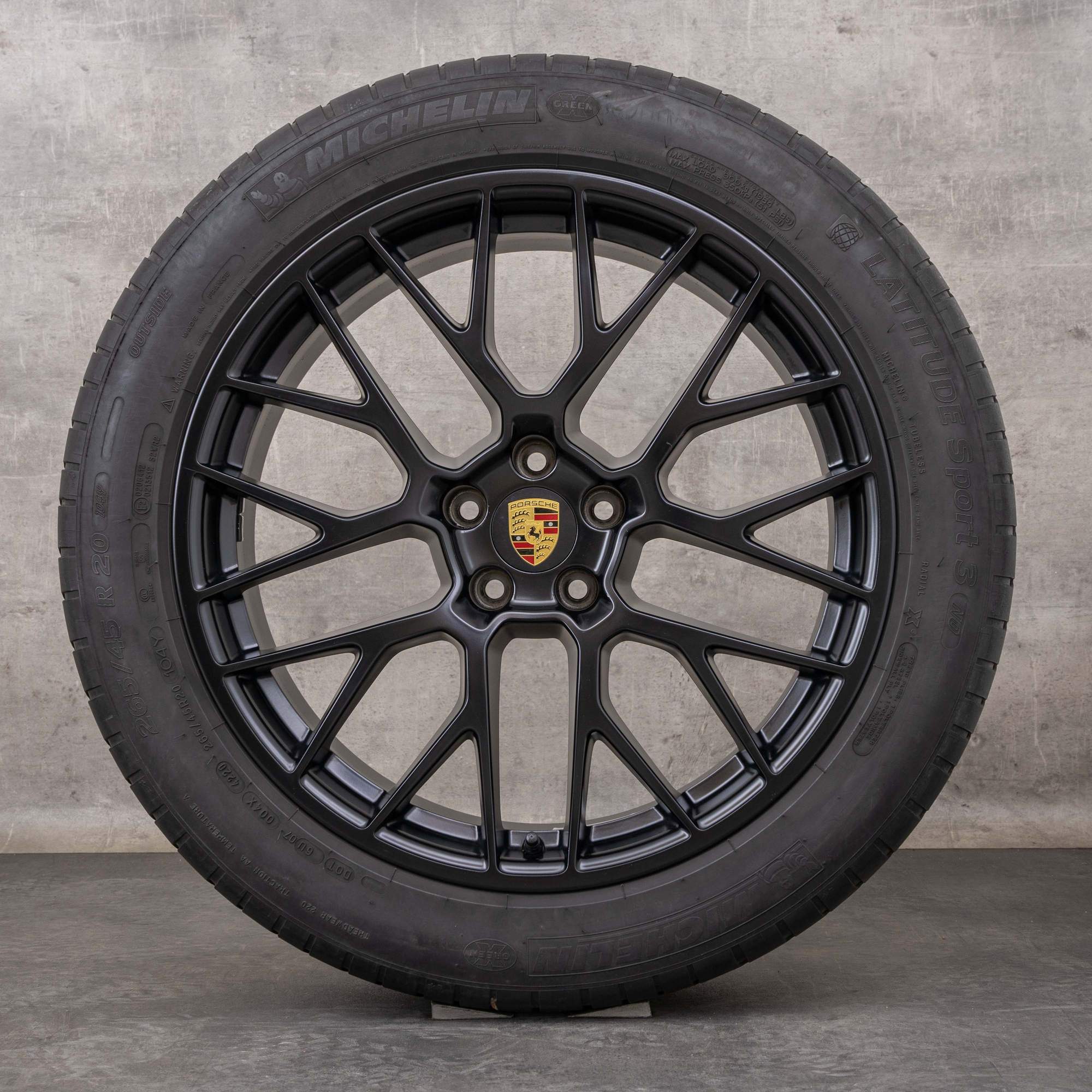 Ruedas de invierno originales Porsche Macan 20 pulgadas I & II llantas RS Spyder 95B601025DS 95B601025DT negro mate