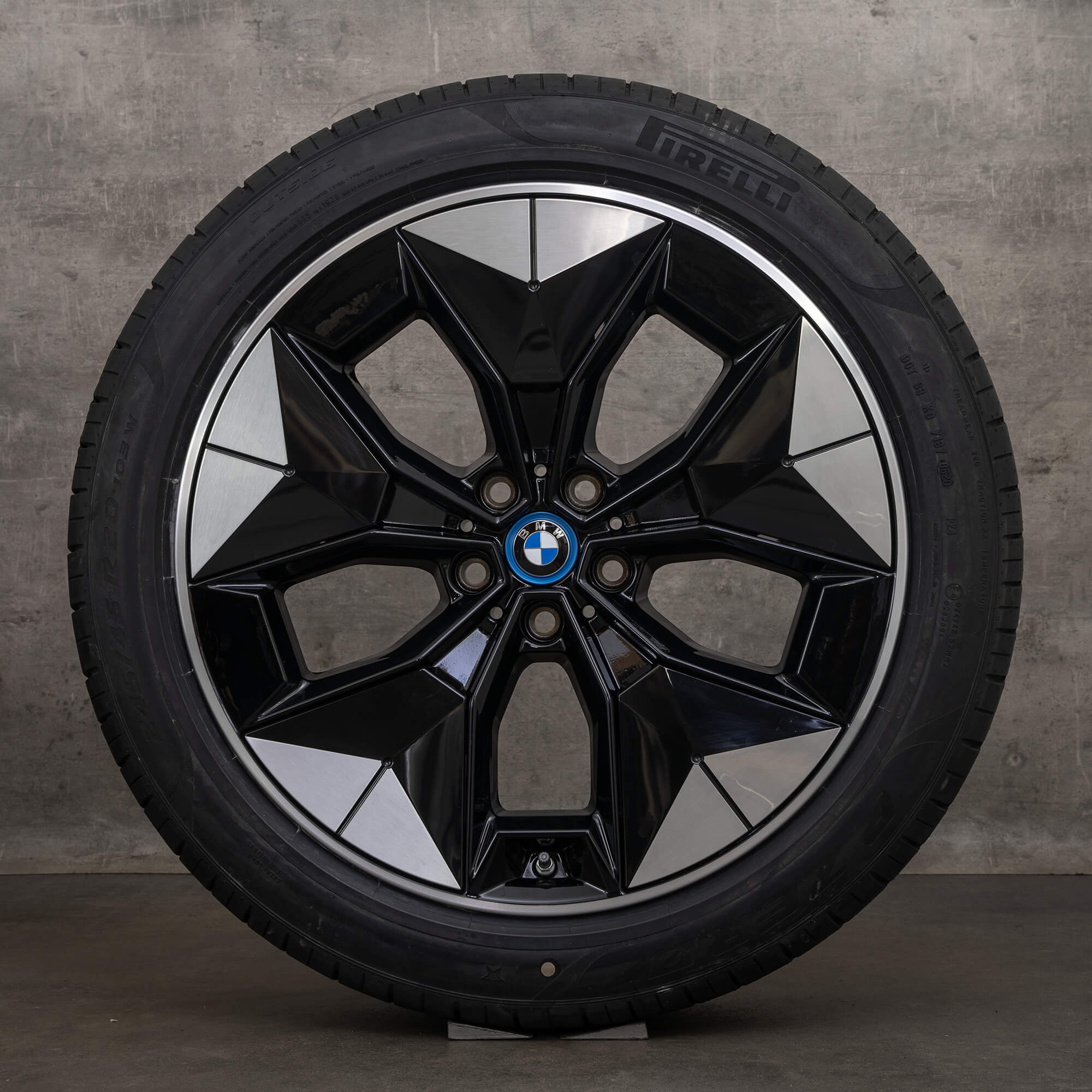Oryginał BMW iX3 felgi 20 cali G08 koła letnie 6894844 jet czarny błyszczący polerowane