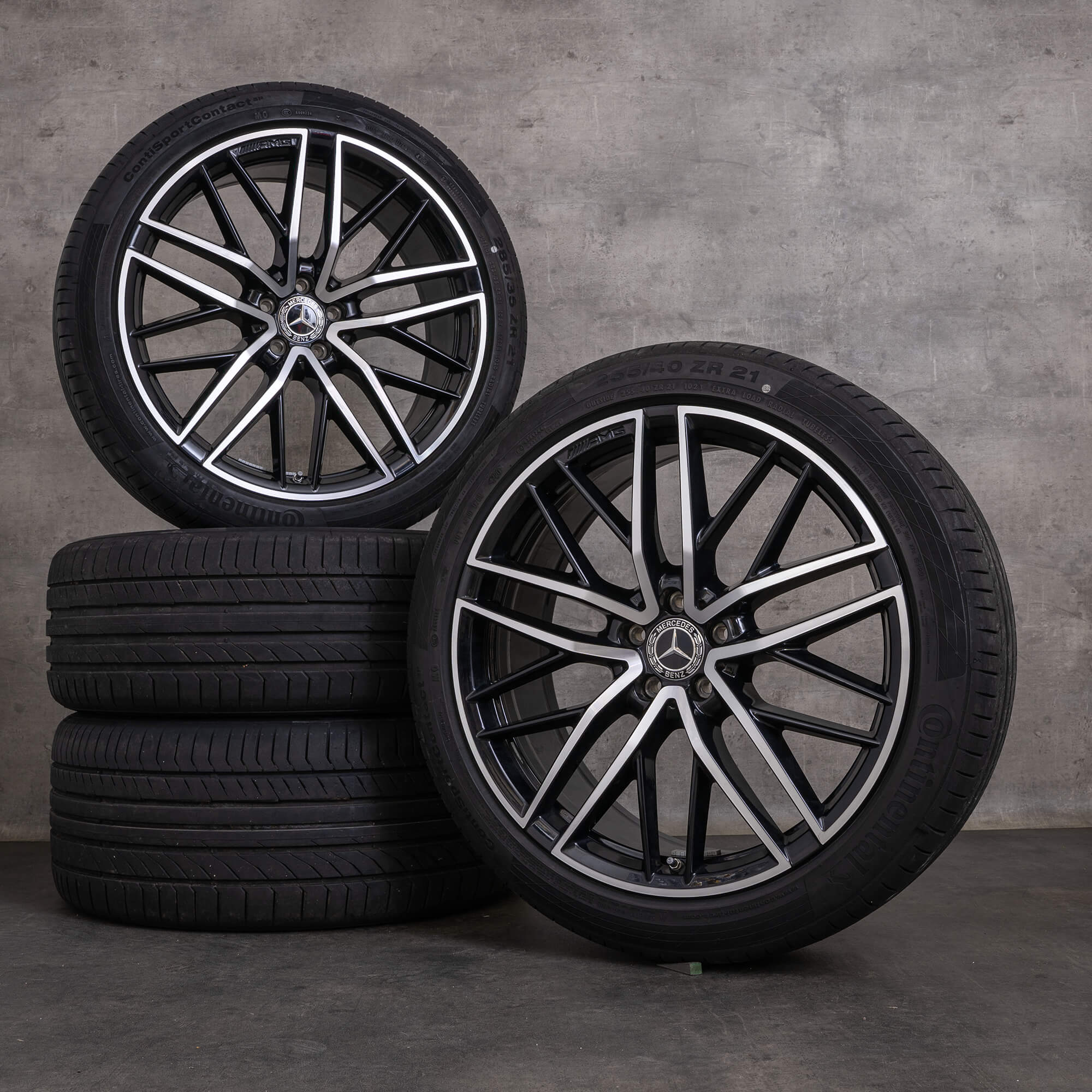 Alkuperäiset Mercedes Benz GLC 43 AMG vanteet 21 tuuman C253 X253 kesäpyörät A2534015700 A2534015800 musta kiillotettu UUTUUS