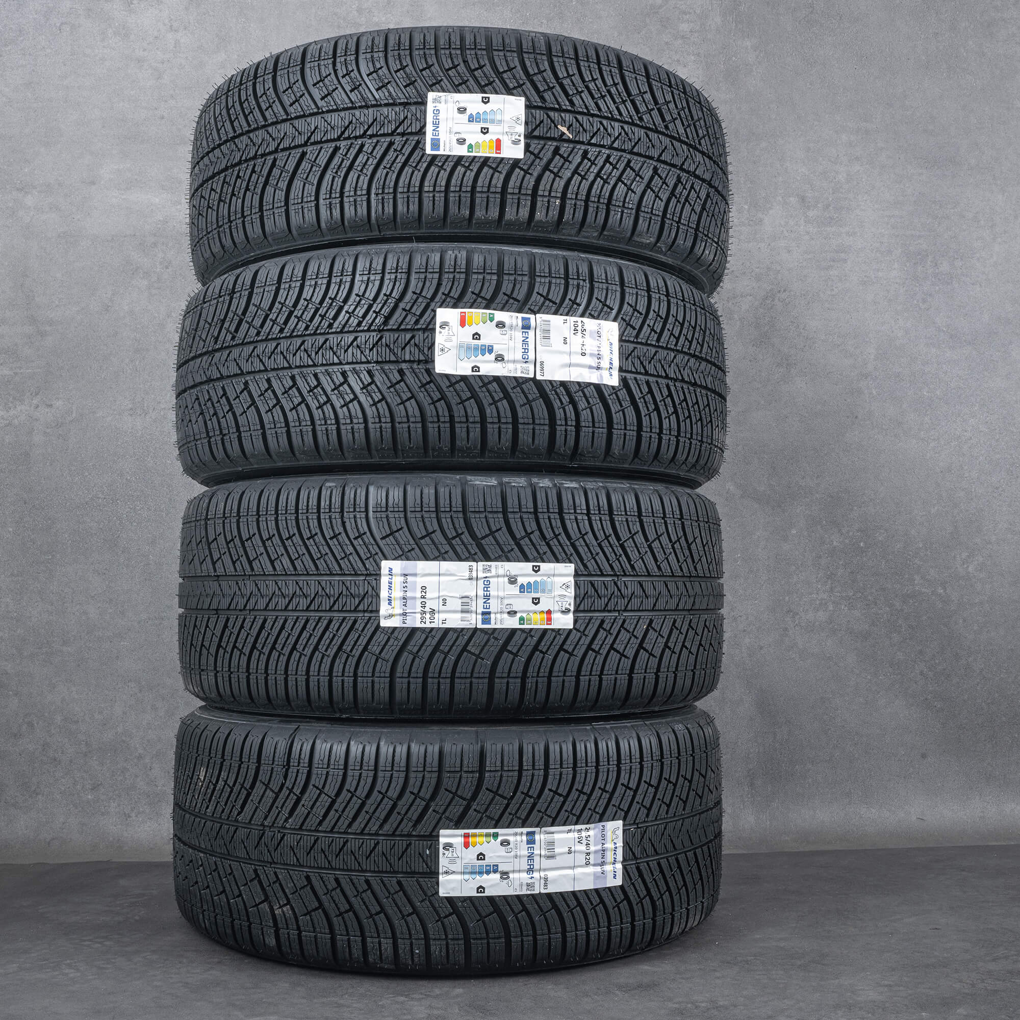 Originale Porsche Macan vinterdæk med fælge 20 tommer I & II RS Spyder 95B601025BF 95B601025BG sort satin - JE1 NEW