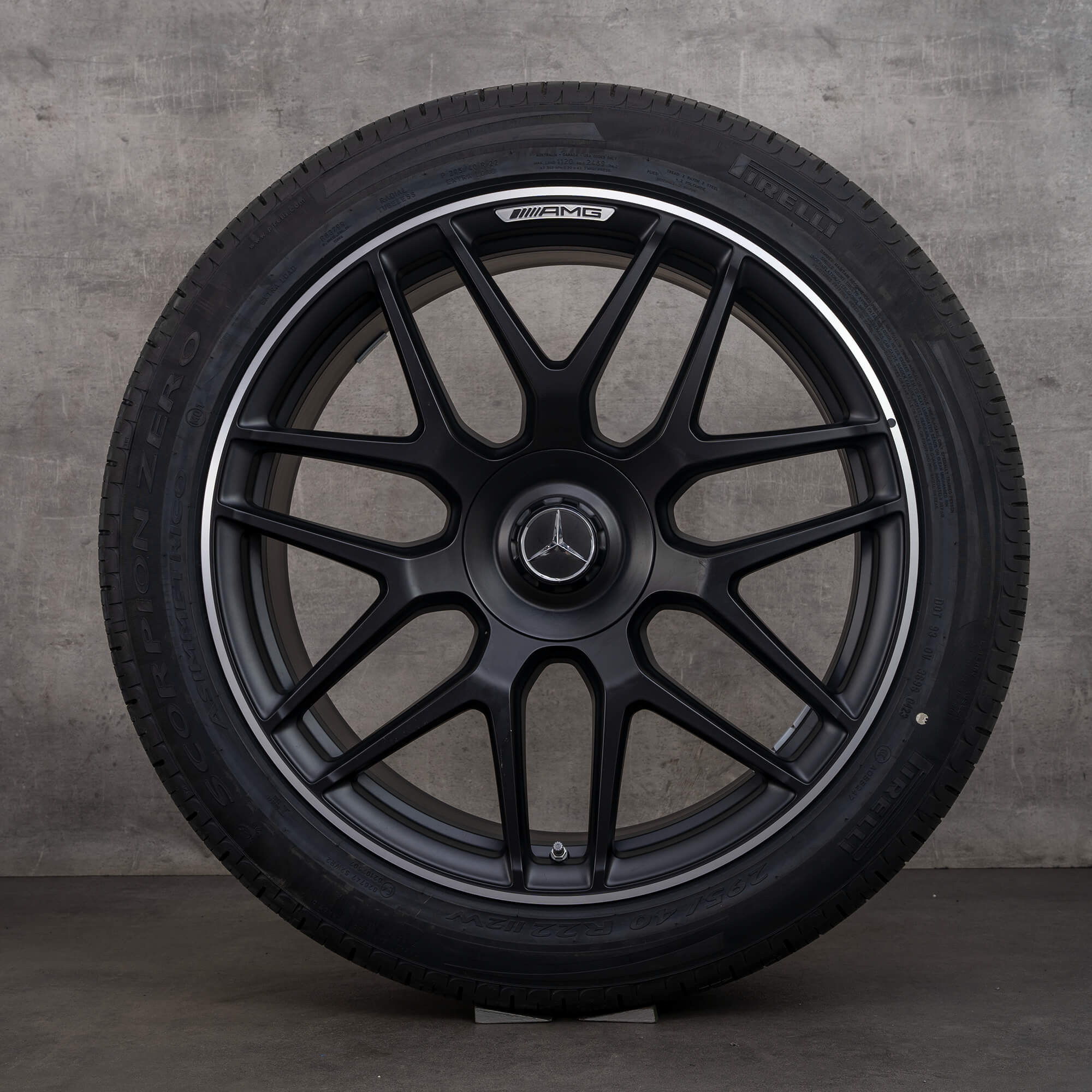 Oryginał Mercedes Benz Klasa G 63 AMG felgi 22 cale W465 W463A koła letnie A4634012000 czarny mat polerowane