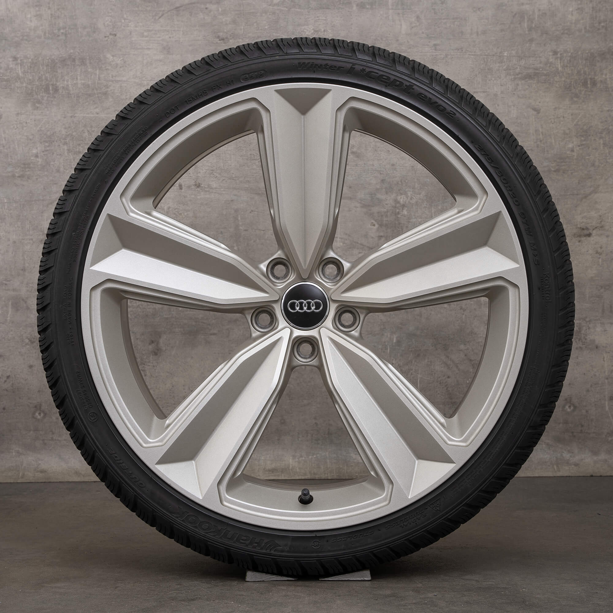 Jantes originais Audi RS4 B9 8W RS5 F5 20 polegadas rodas de inverno pneus pico champanhe bronze mate
