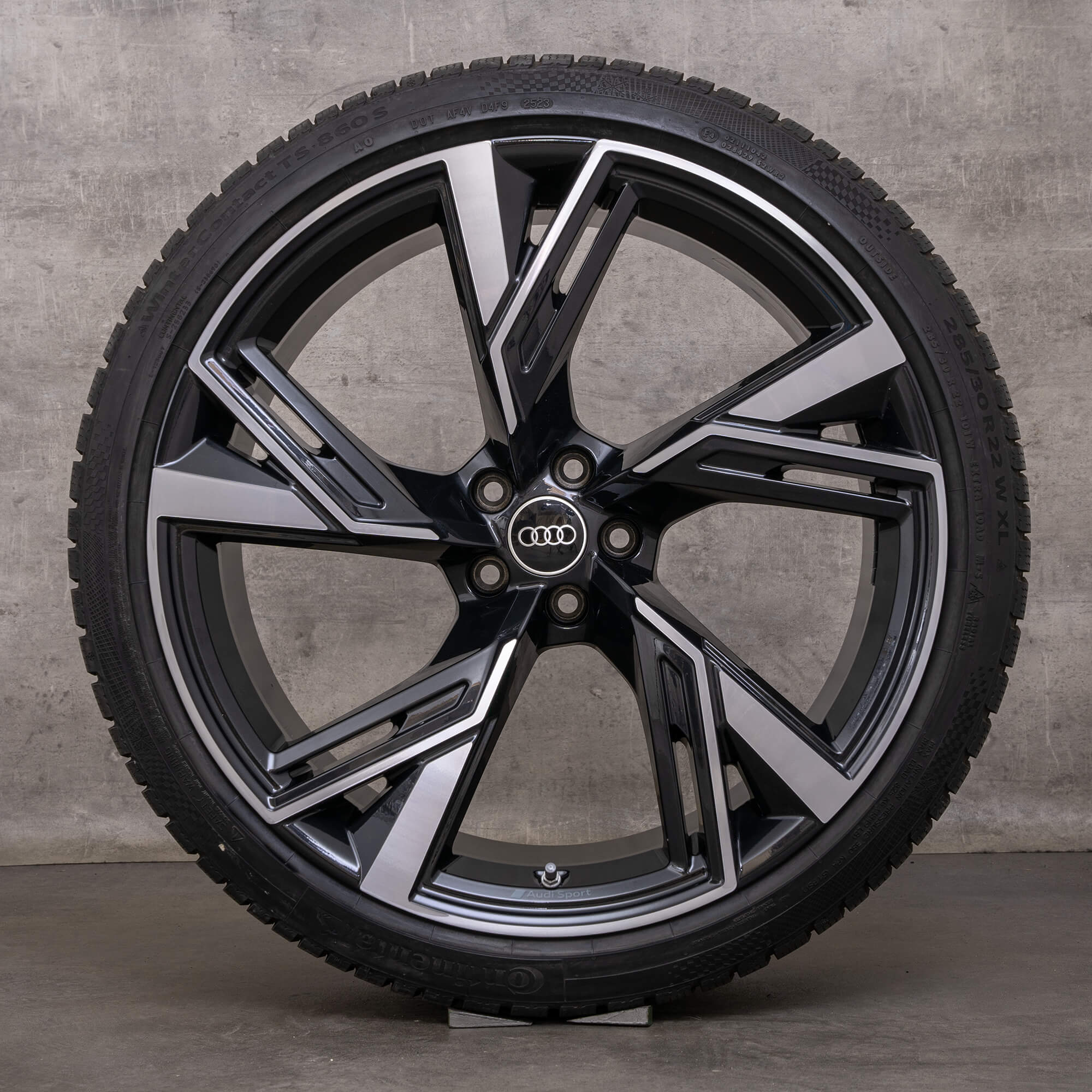 Original Audi RS6 RS7 Roues d'hiver 22 pouces 4K C8 F2 Jantes Trapez 4K0601025BL noir brillant