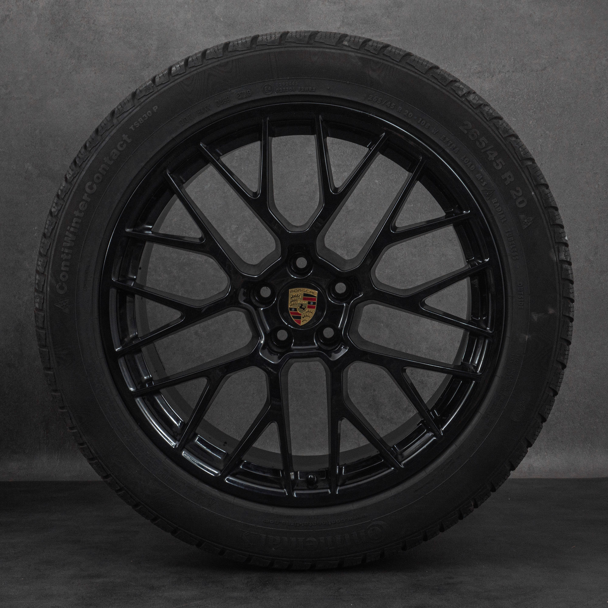 Original Porsche Macan I & II vinterhjul 20 tums fälgar 95B601025BF 95B601025BG svart glansig
