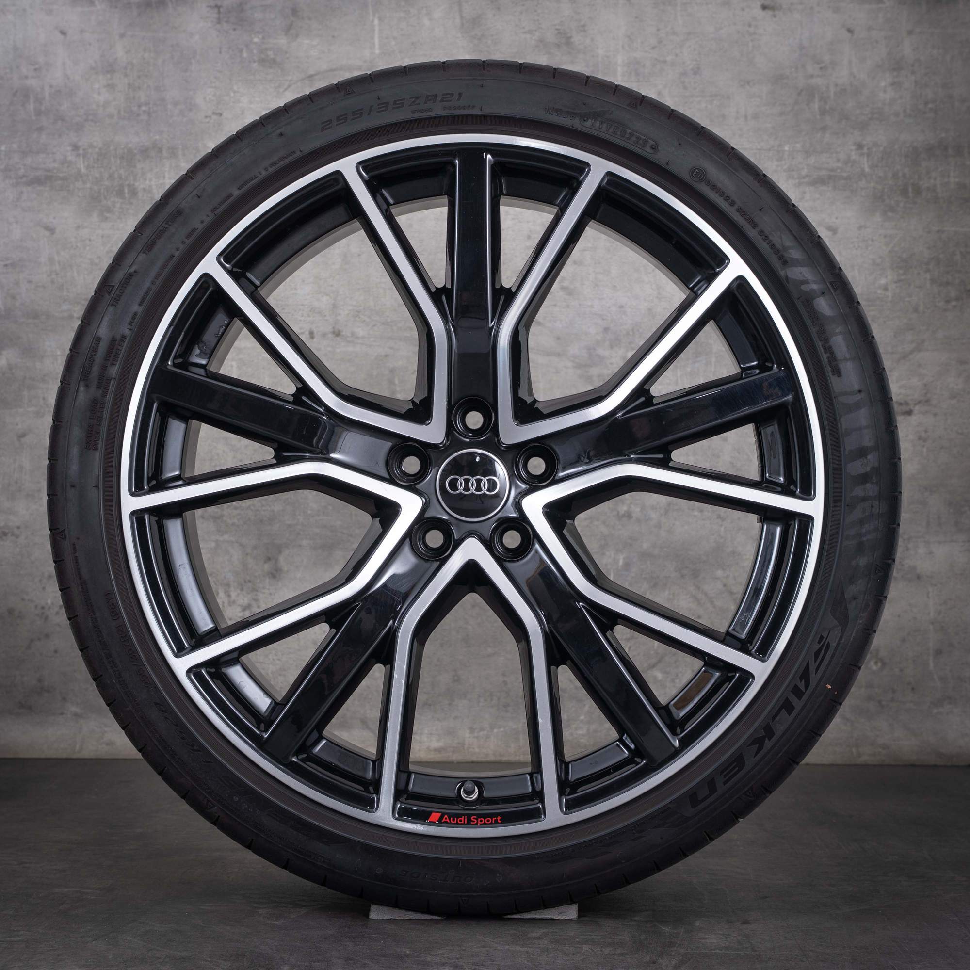 Alkuperäiset Audi A7 S7 -vanteet 21 tuumaa 4K C8 kesäpyörät 4K8601025Q musta kiillotettu