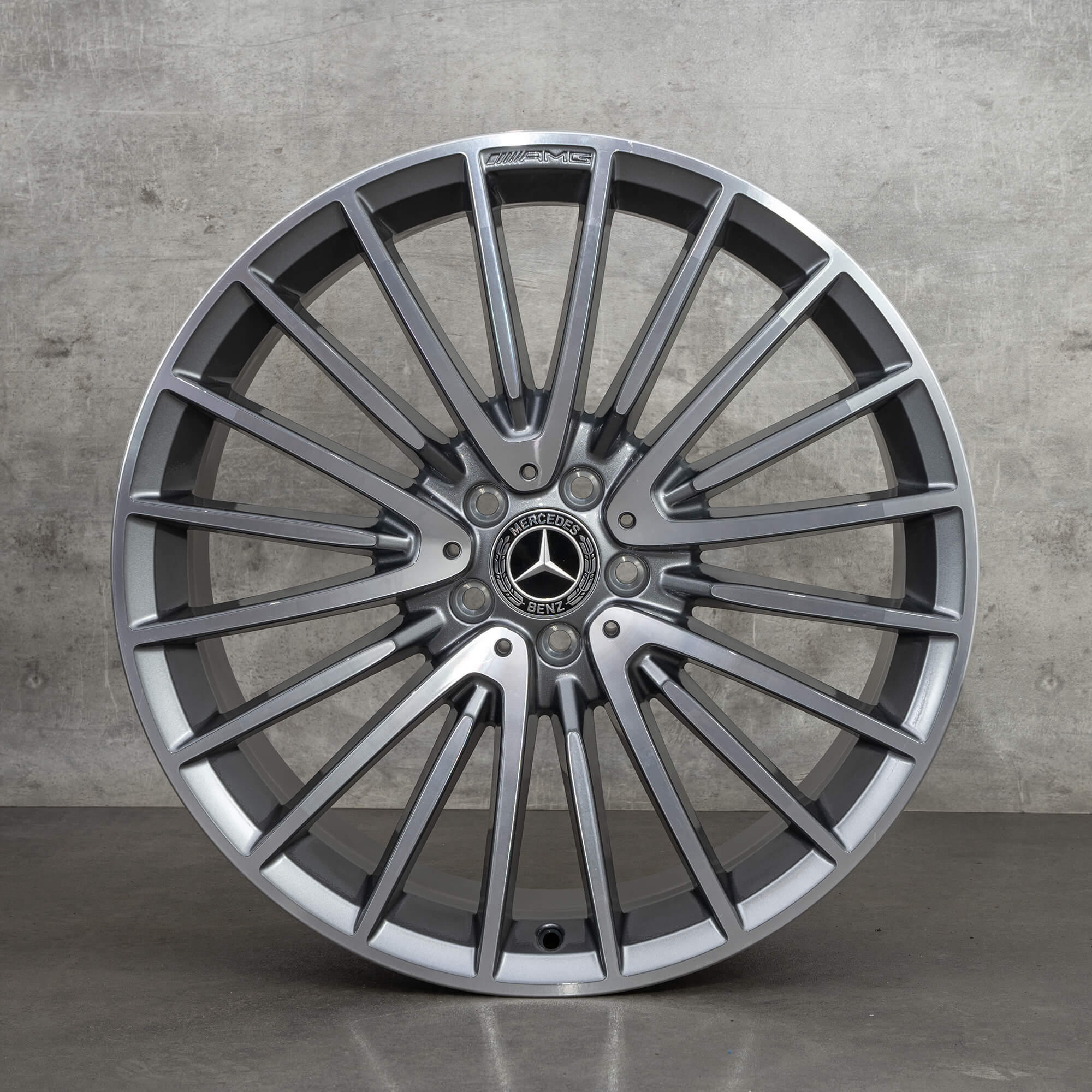 OEM Mercedes Benz S-Class rims 21 inch W223 V223 A2234011700 A2234011800 himalaya gray glossy turned