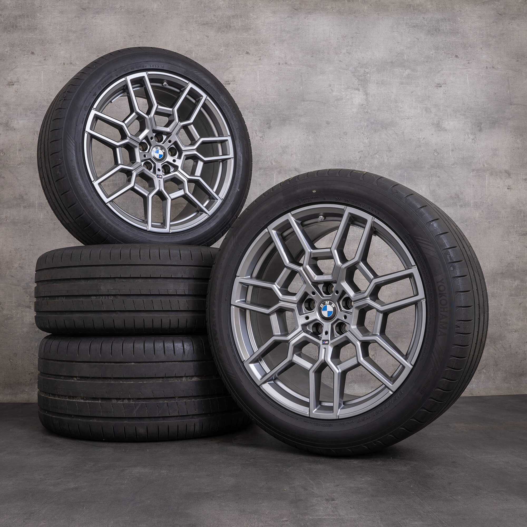 Original BMW XM llantas 21 pulgadas G09 ruedas de verano Styling 918 M 1543958 1543986 Lightning gris