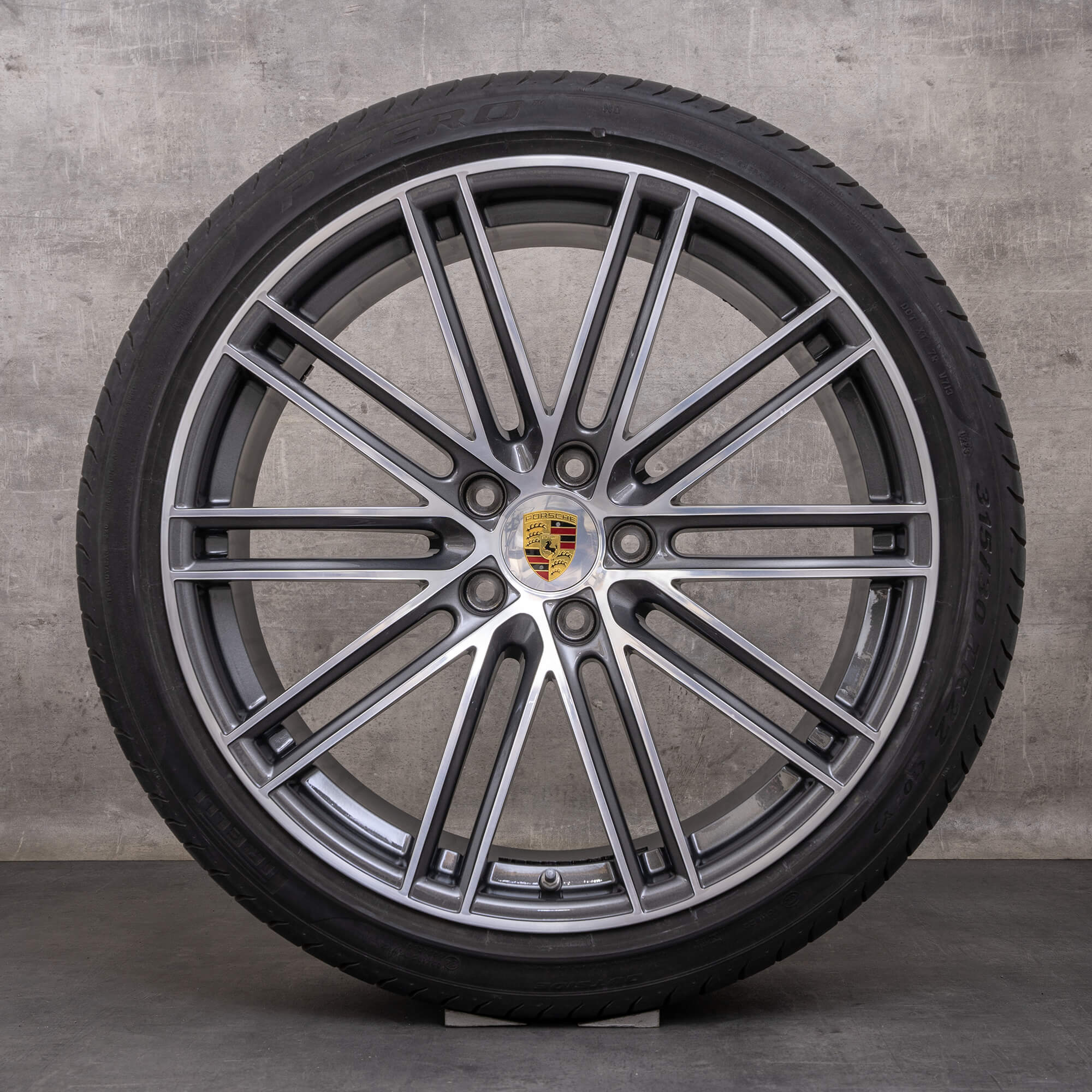 Alkuperäiset Porsche Cayenne vanteet 22 tuuman 9Y3 Turbo IV Coupé kesäpyörät 9Y0601025BR 9Y3601025AJ titan kiillotettu OC6