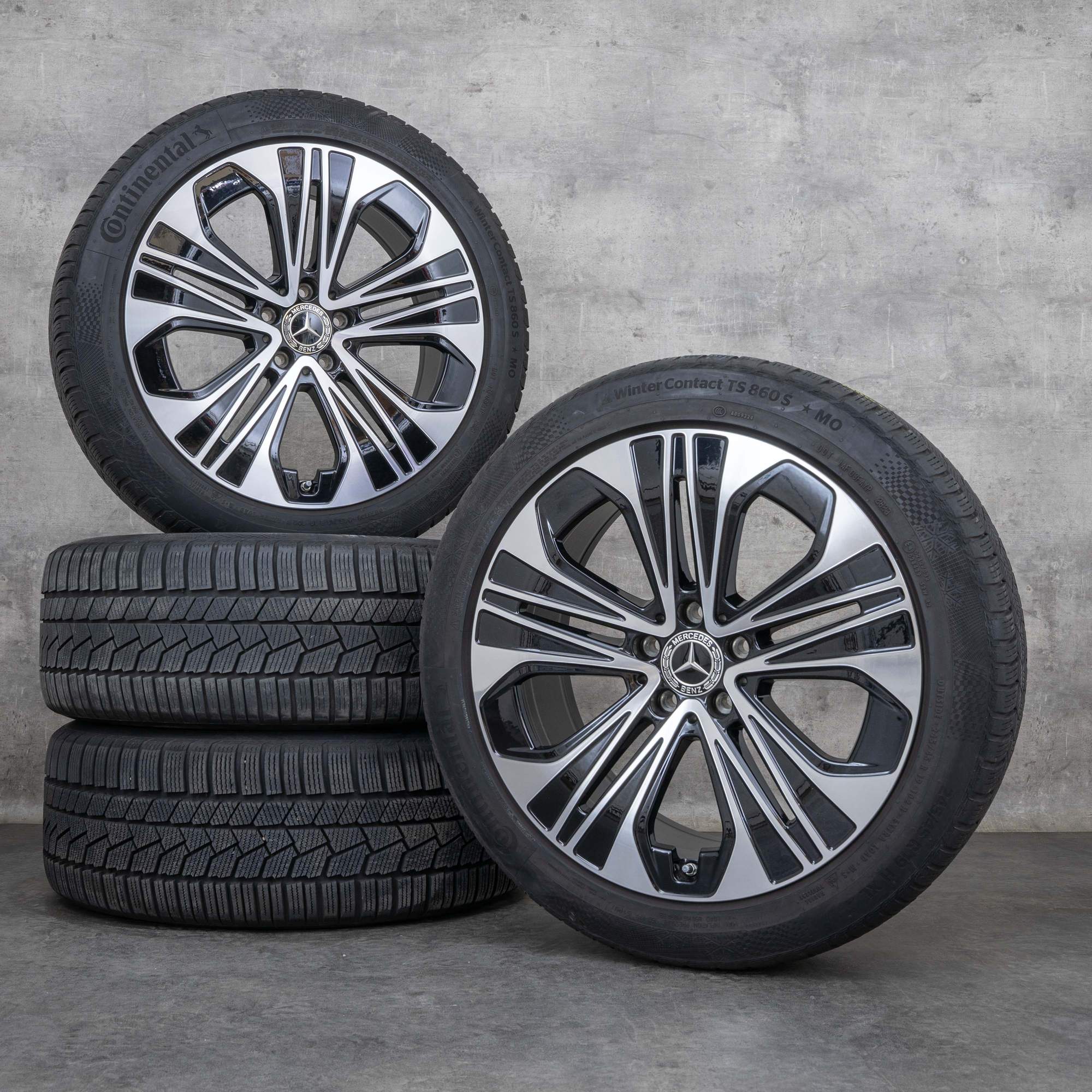 Alkuperäiset Mercedes Benz E-sarjan talvirenkaat 19 tuuman W214 S214 vanteet A2144012300 musta Kiillotettu