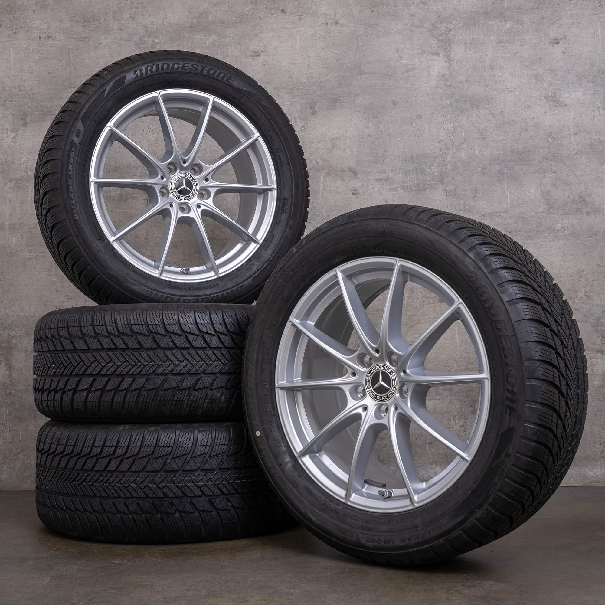 Alkuperäiset Mercedes Benz S-sarjan talvirenkaat 18 tuuman W223 V223 X223 vanteet A2234012800 hopea UUSI