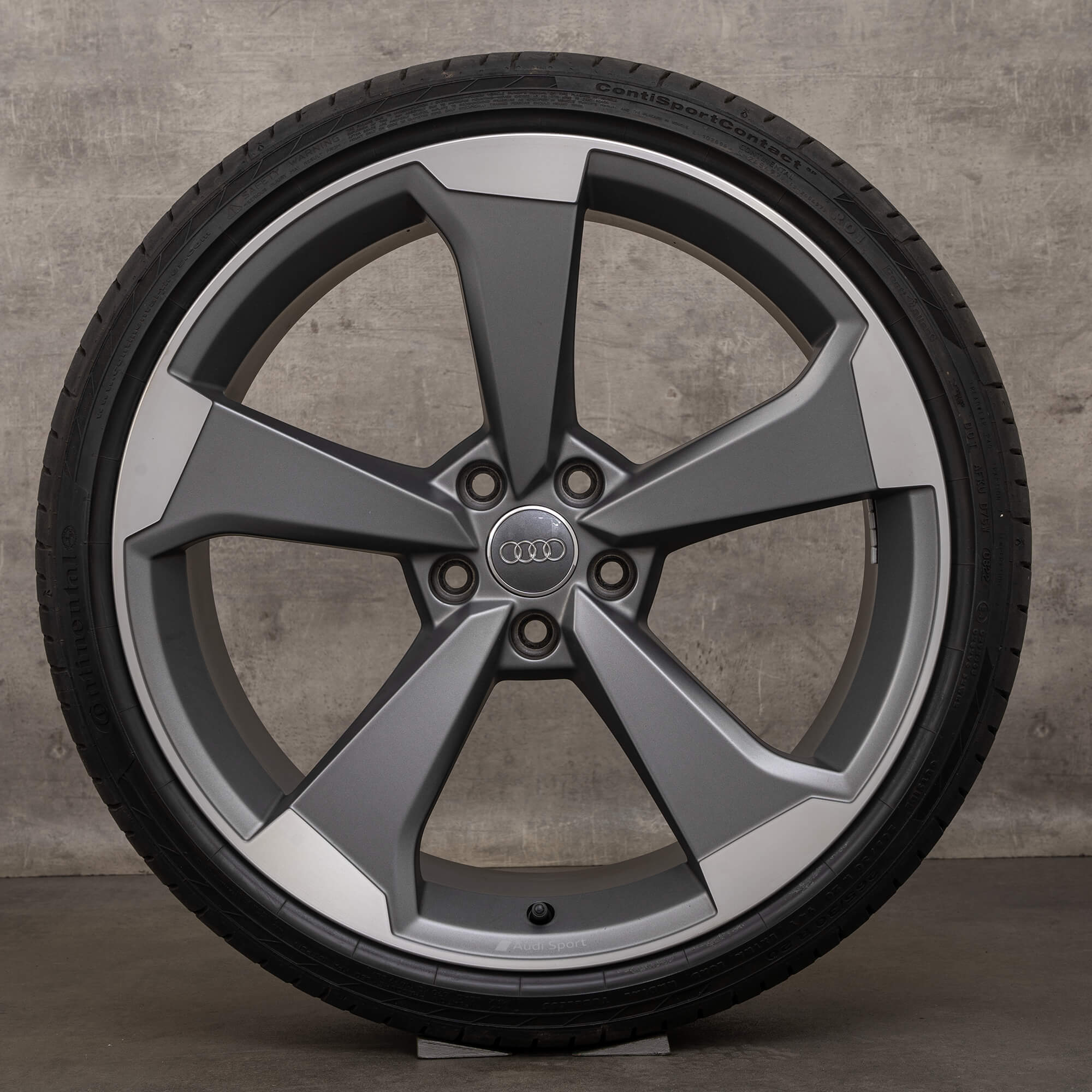 Original Audi A5 S5 F5 20 inch summer tires rims 8W0601025CF Rotor titanium