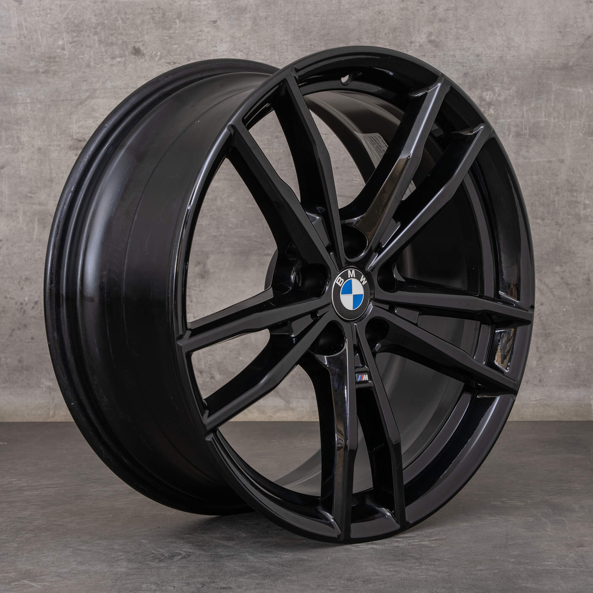 Orijinal BMW 2 serisi 3 4 jant 19 inç G42 G20 G21 G22 G23 791 M 8090094 siyah parlak
