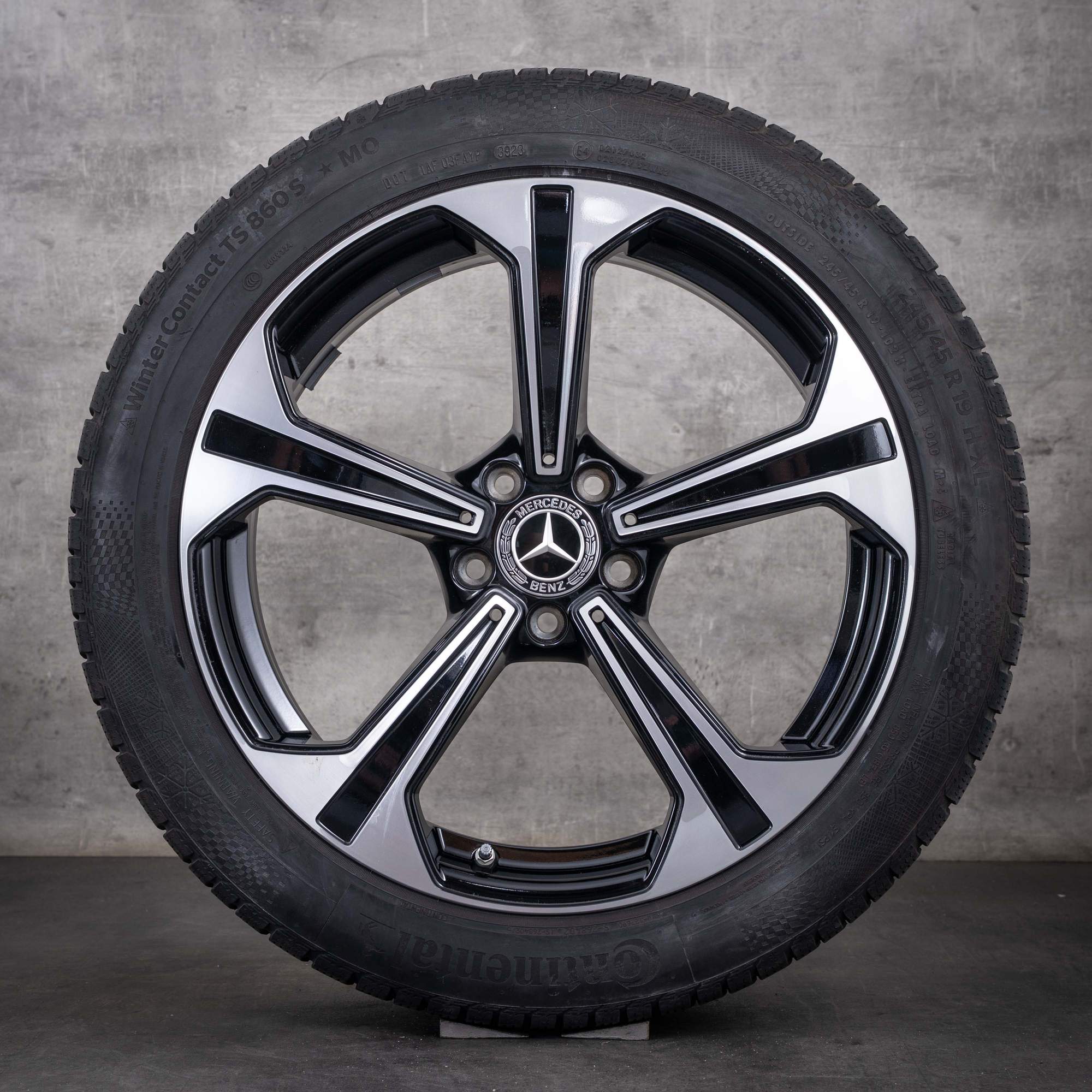 Original Mercedes Benz E-Klasse Winterräder 19 Zoll W214 S214 Felgen A2144013600 schwarz glanzgedreht