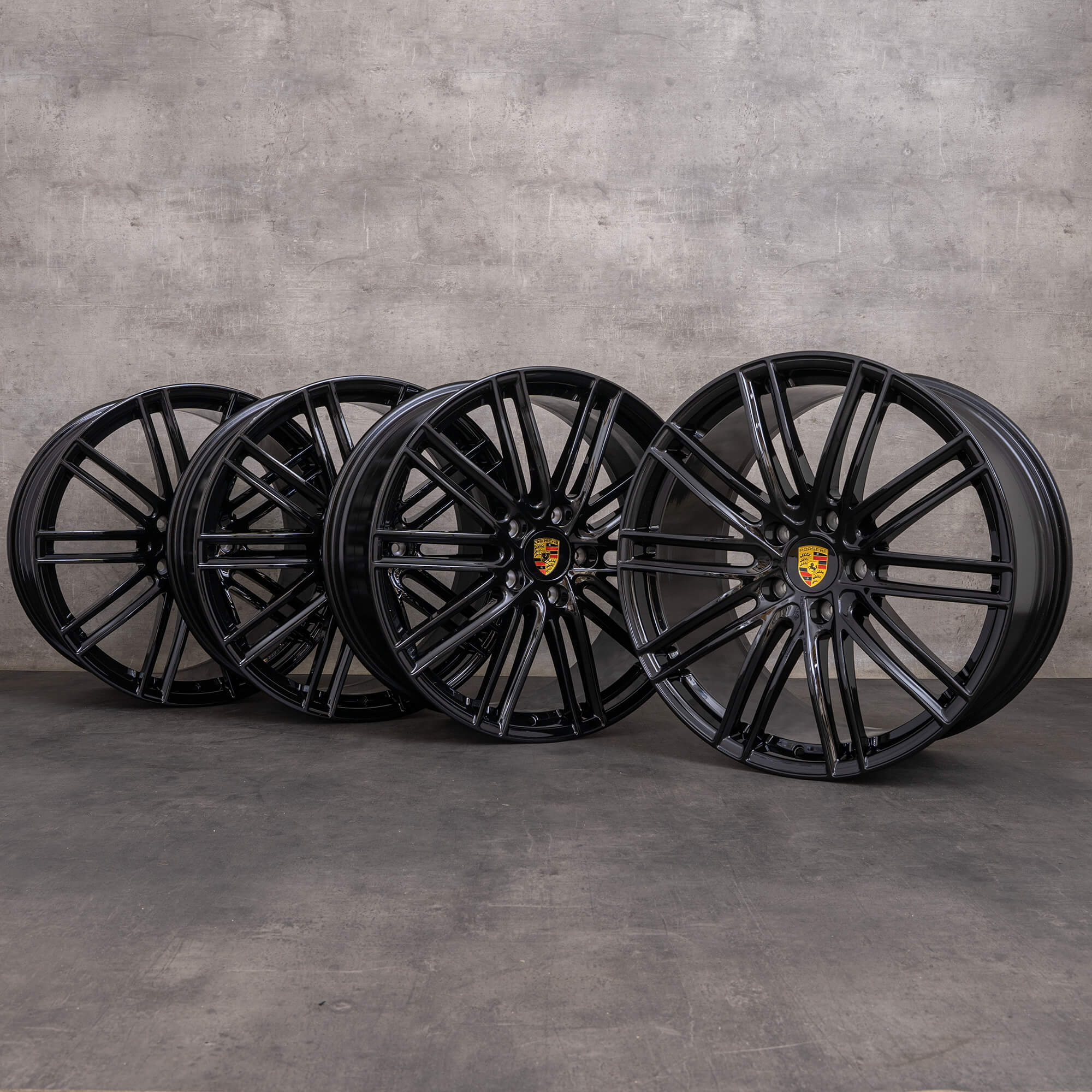 Llantas originales Porsche Panamera 21 pulgadas 971 971601025AB 971601025AC negro brillo