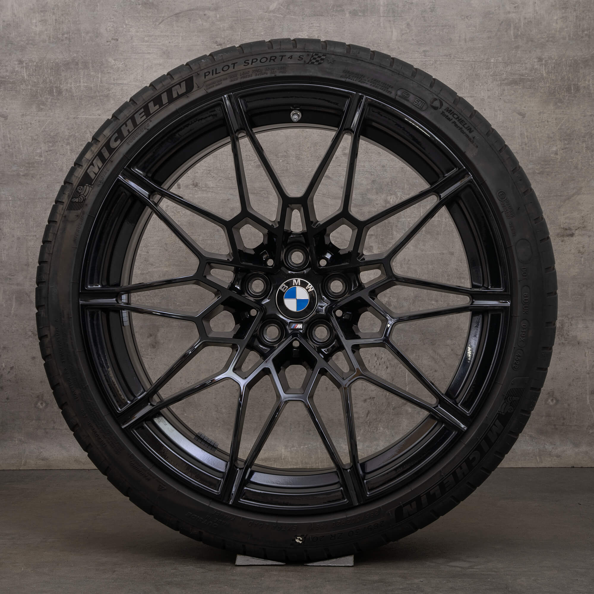 Original BMW M2 M3 M4 jantes 19 20 pouces G87 G80 G81 G82 G83 roues d'été Styling 826 M noir brillant