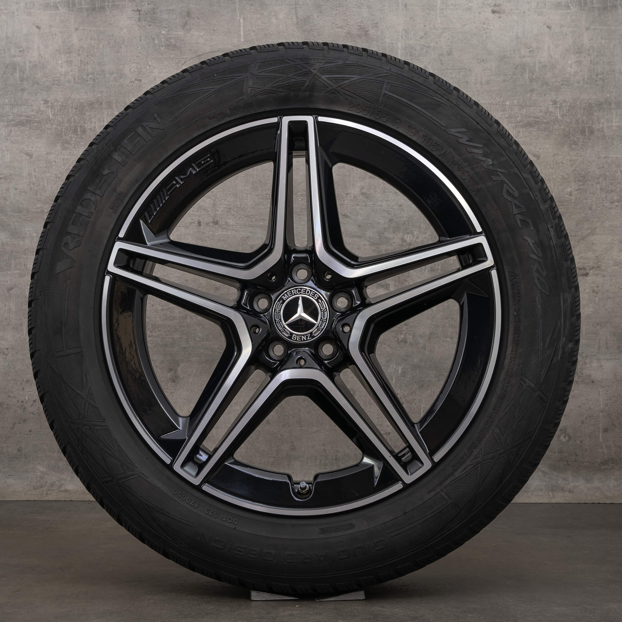 Orijinal Mercedes Benz GLC & 43 AMG kış jant lastik 19 inç C253 jantlar A2534015300 A2534015400 siyah parlak tornalanmış