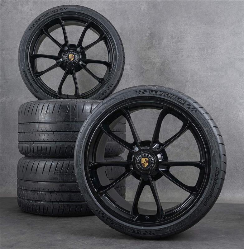 Originele Porsche 911 winterwielen 20 inch 991 GT3 RS GT2 velgen 99136216282 99136216883 zwart NIEUW