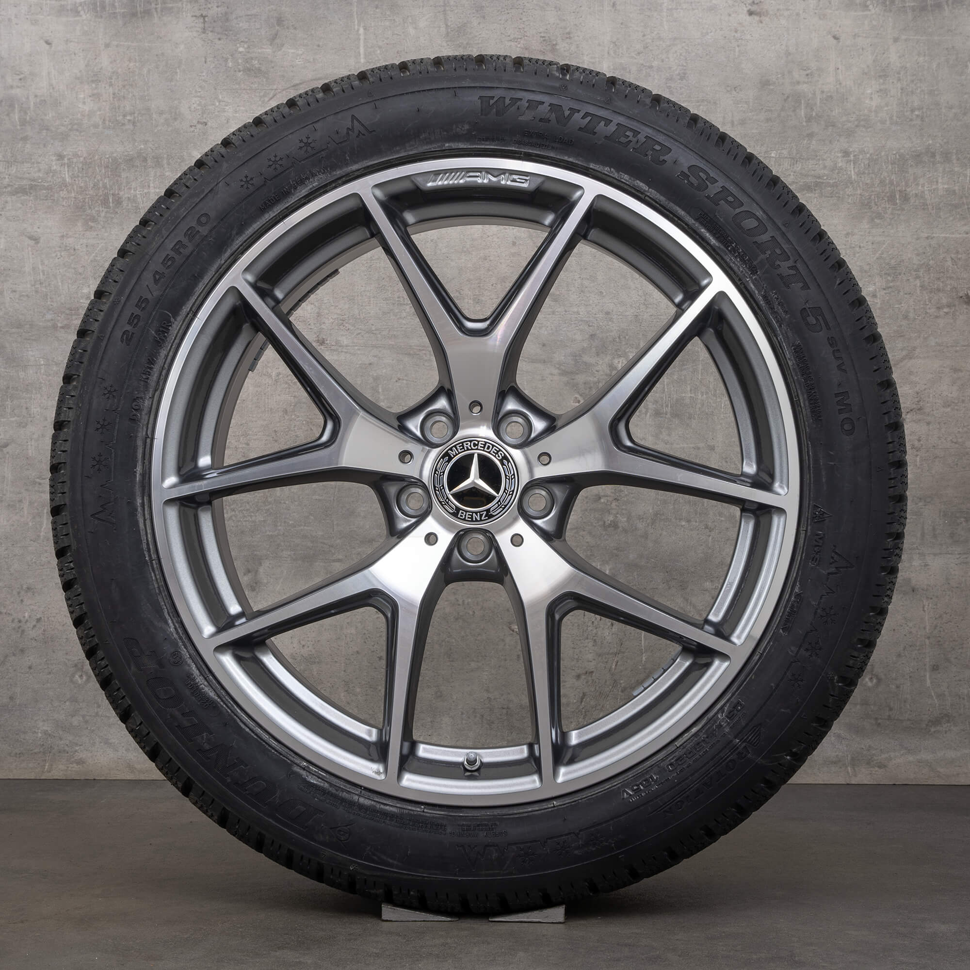 Genuine Mercedes Benz GLC & 43 AMG inverno ruote 20 pollici X253 C253 cerchi A2534015500 A2534015600 grigio titanio ad alta lucentezza NUOVO