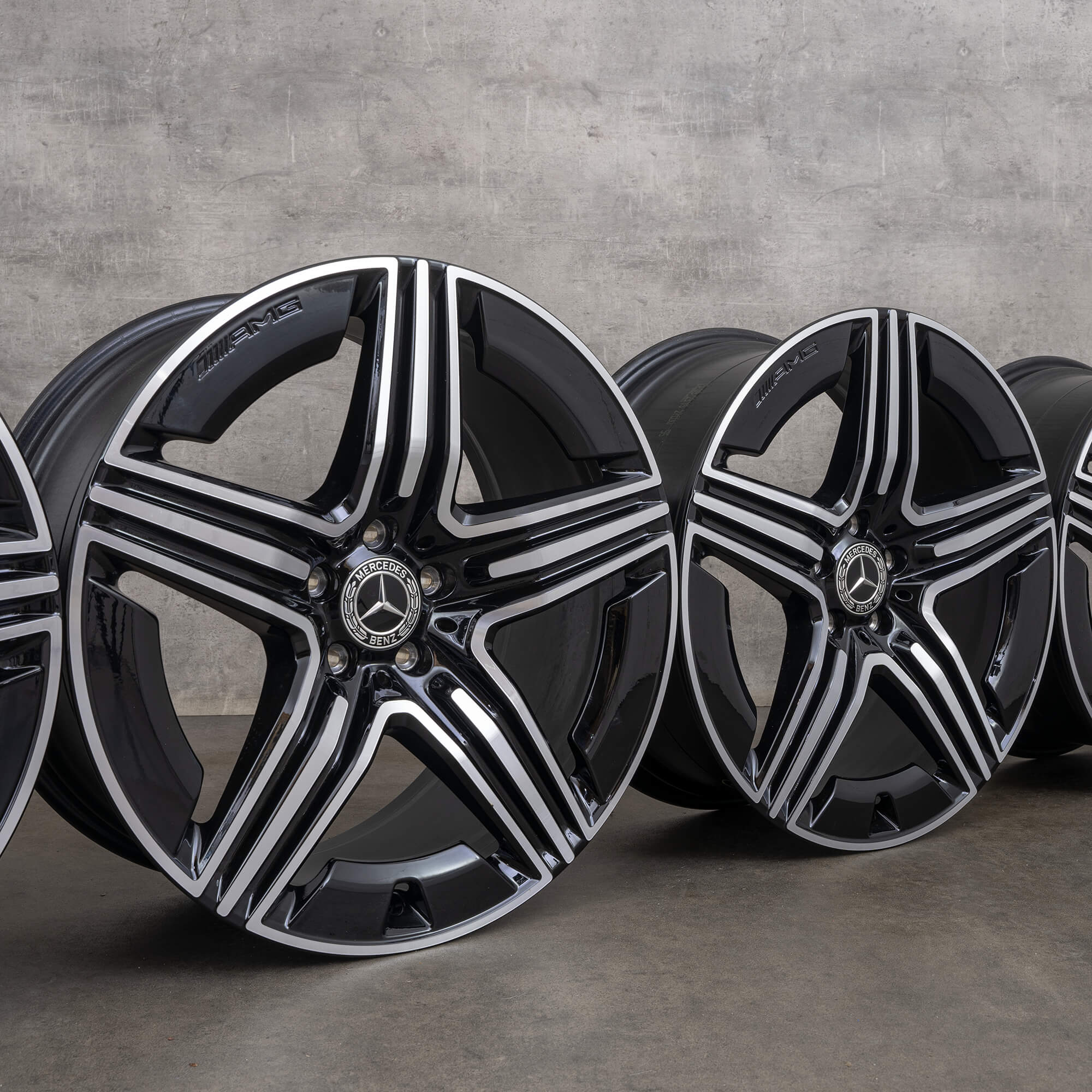Originale Mercedes Benz GLC AMG fælge 20 tommer X254 C254 A2544010600 A2544010700 sort højglans finish NYHED