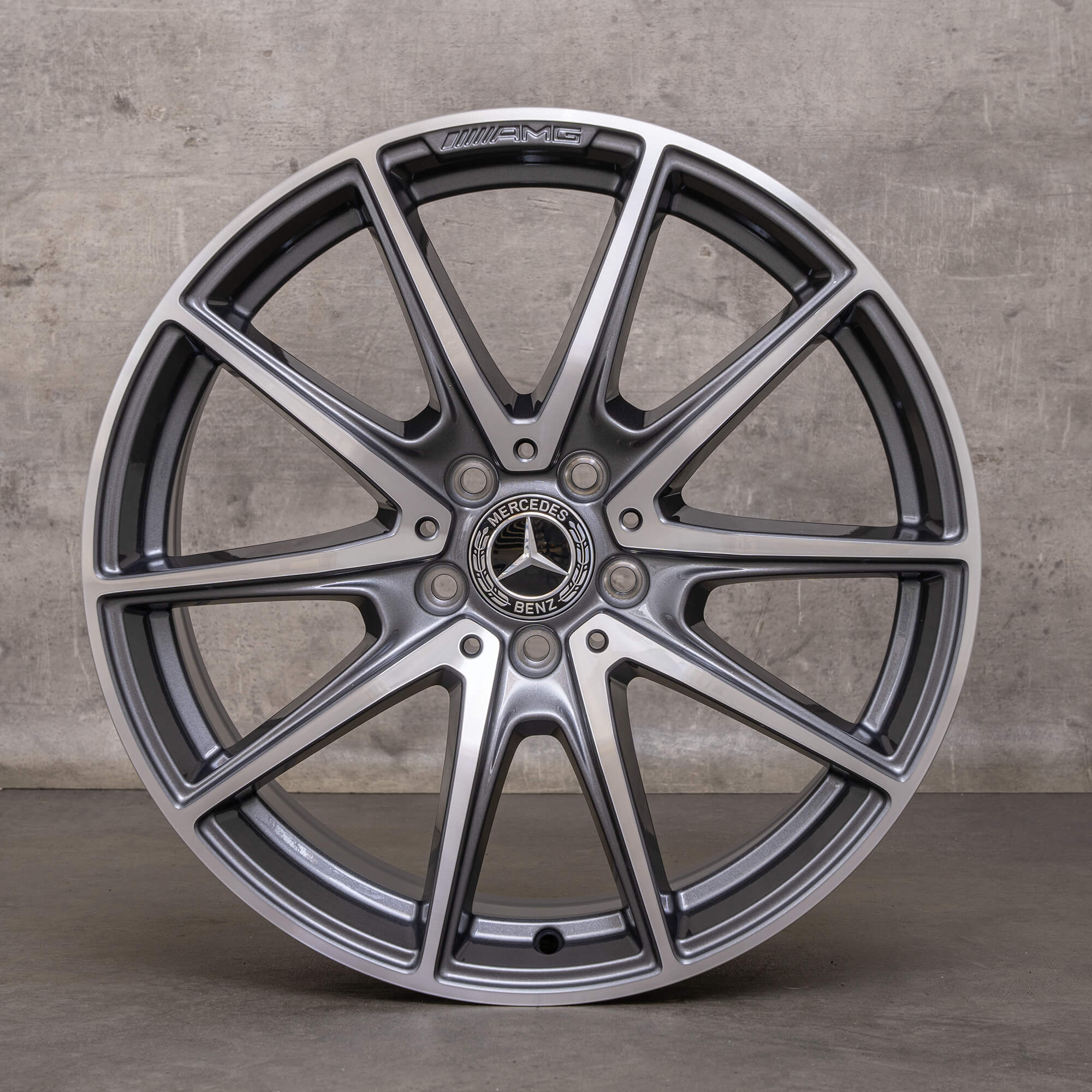Llantas originales Mercedes Benz Clase E AMG 19 pulgadas W213 S213 C238 A238 A2134017300 gris himalaya torneado brillante NUEVO