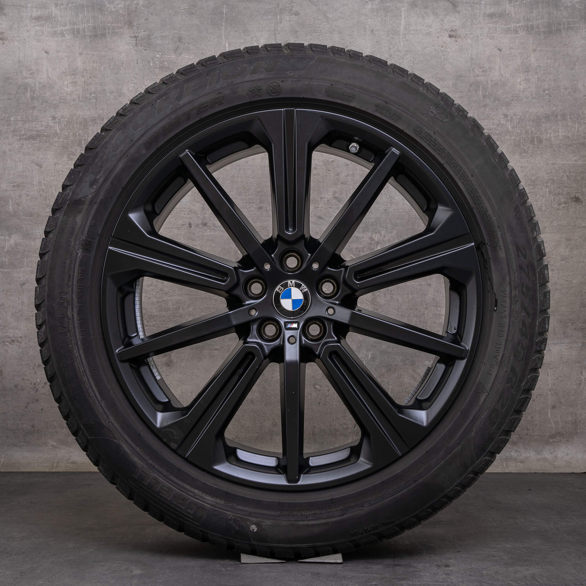 Original BMW X5 X6 Winterrder 20 pouces G05 G06 Jantes Styling 748 M 6883765 noir mat
