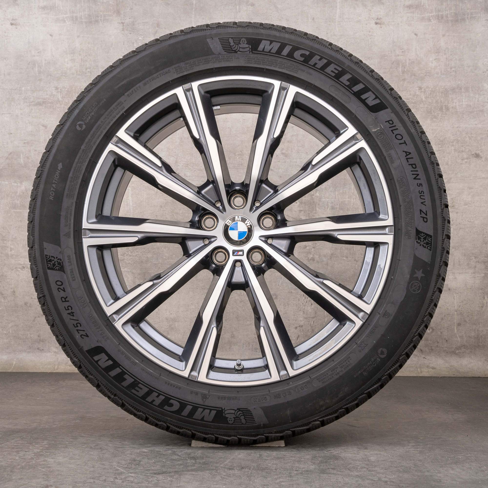 Alkuperäiset BMW X5 X6 talvirenkaat 20 tuuman G05 G06 vanteet styling 740 M 8071996 orbit harmaa kiillotettu